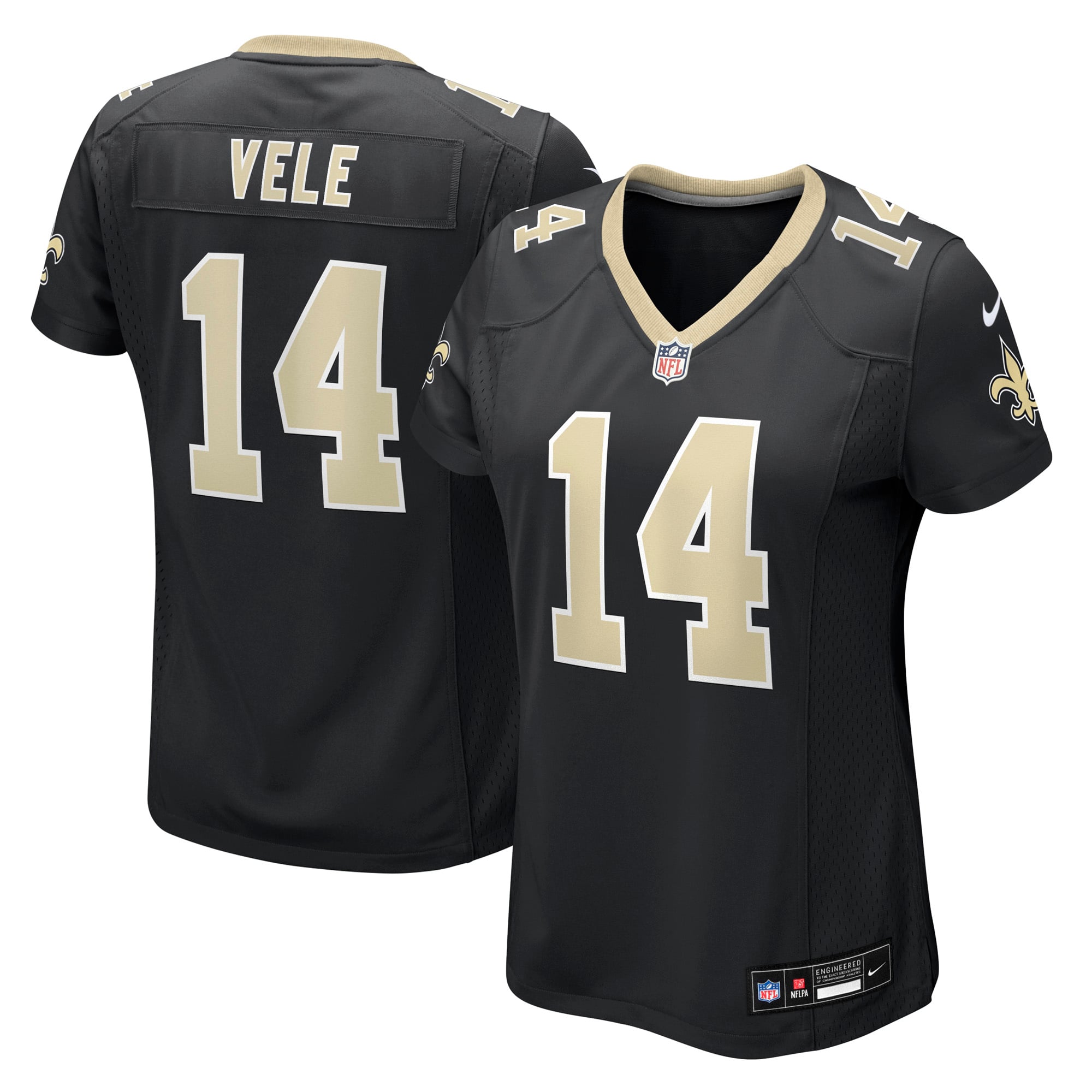 Devaughn Vele New Orleans Saints Women's Team Game Jersey - Black - Image 2