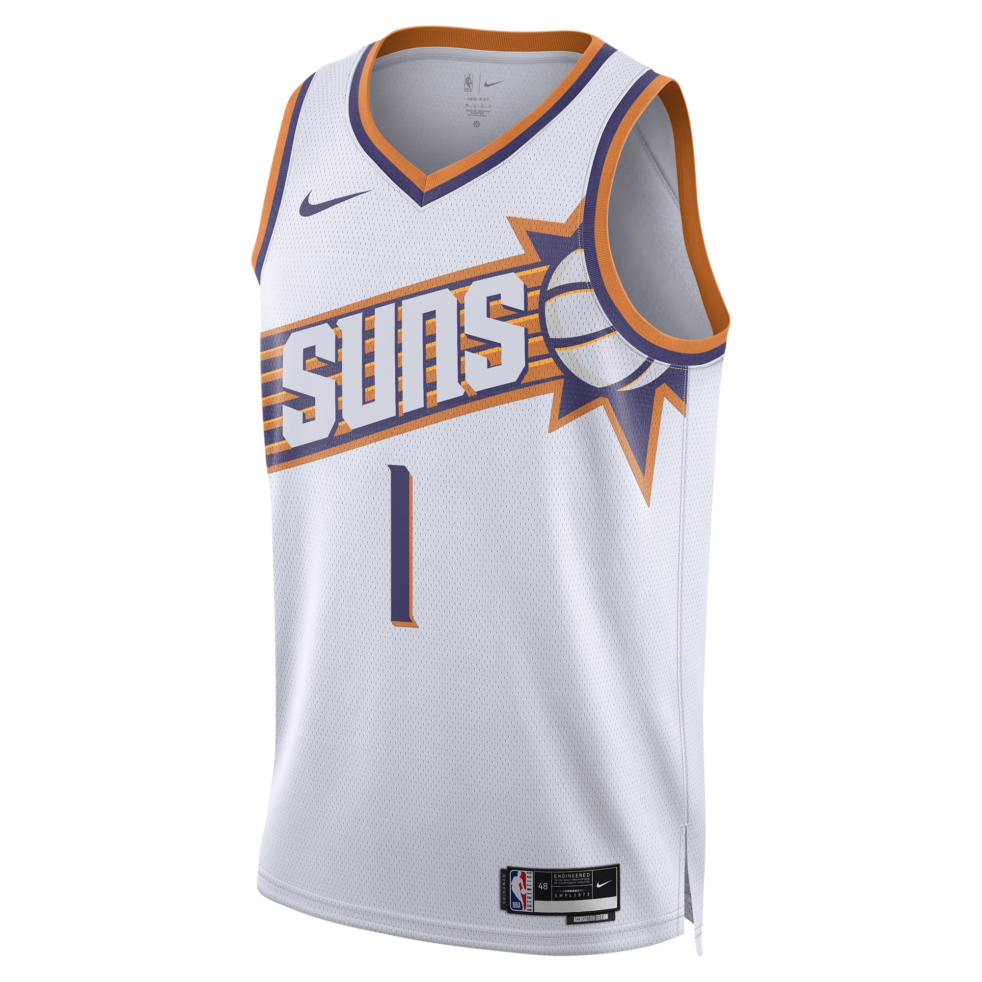 Devin Booker Phoenix Suns Unisex Swingman Jersey - Association Edition - White - Image 3