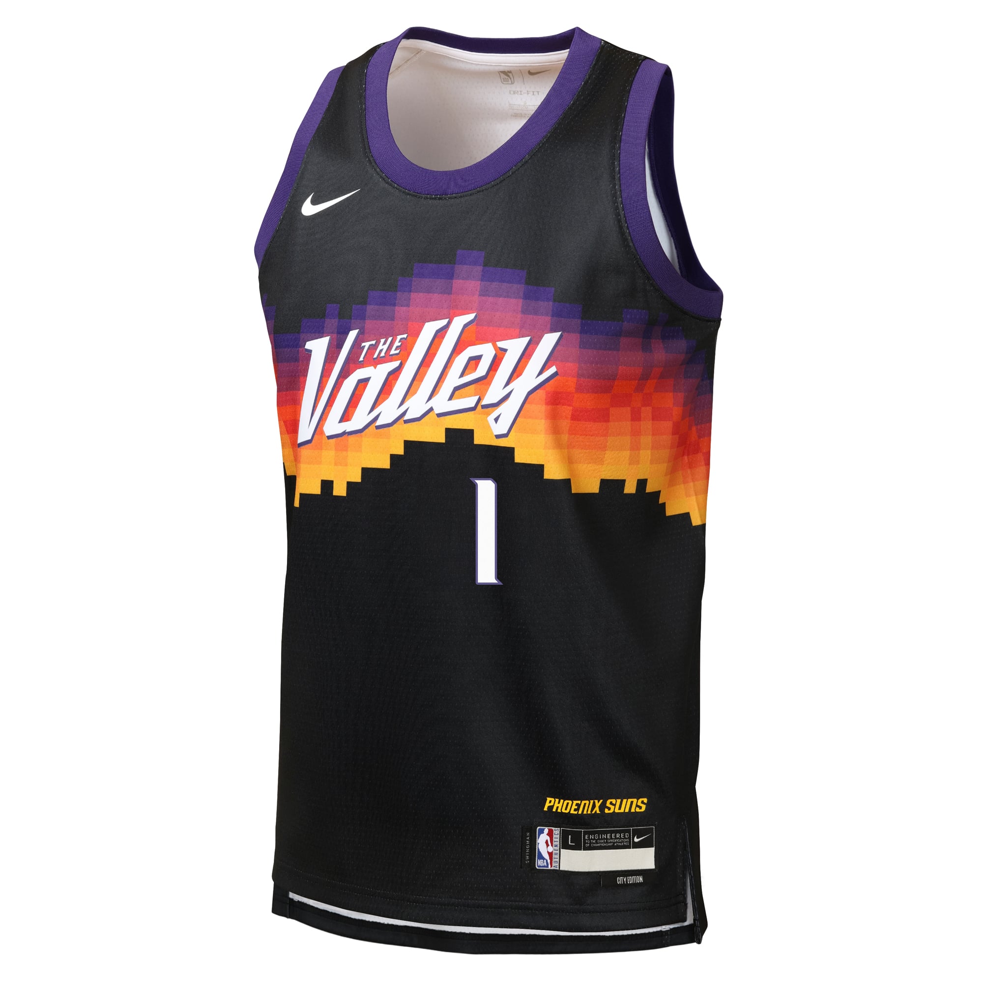 Devin Booker Phoenix Suns Youth 2025/26 City Edition Swingman Jersey - Black - Image 3