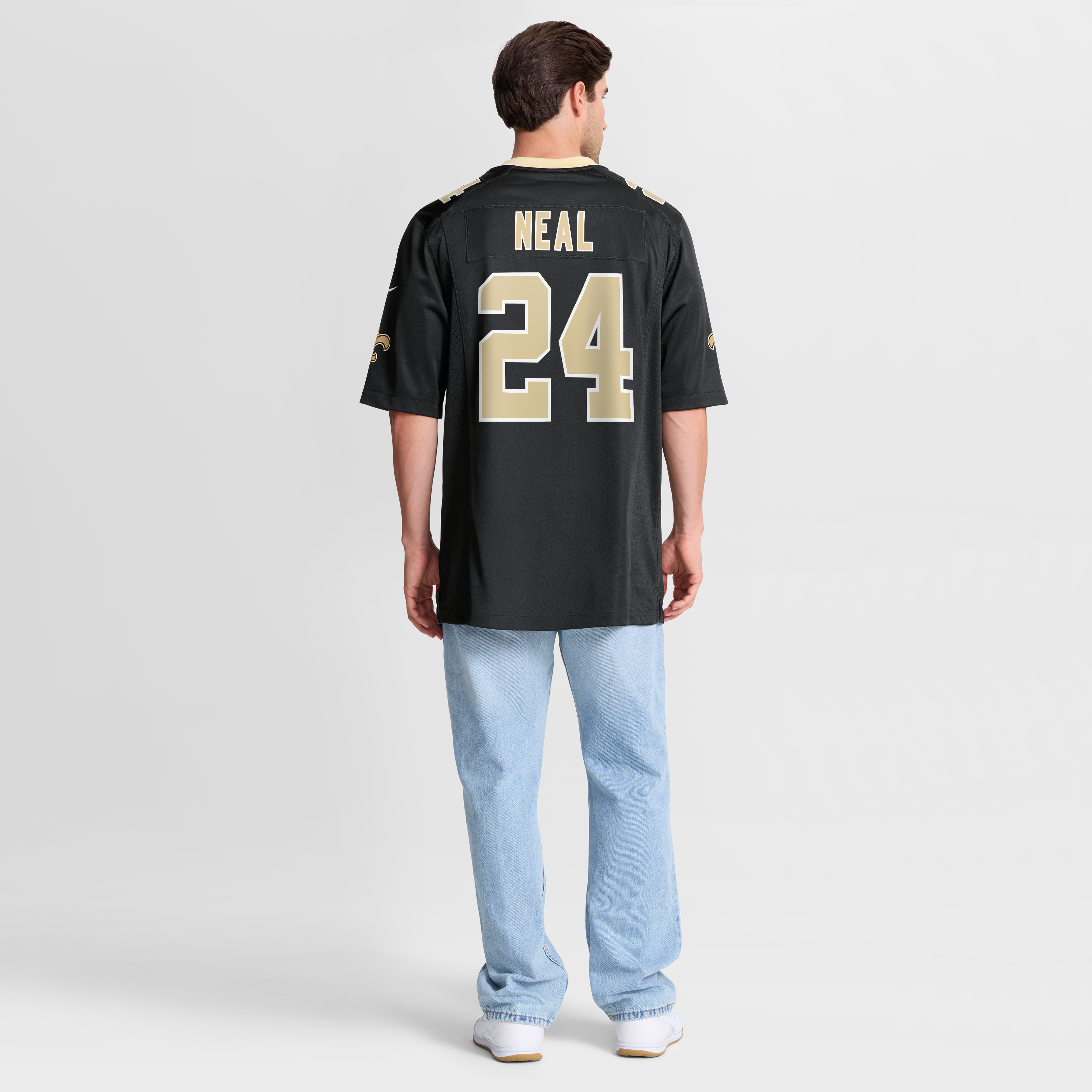Devin Neal New Orleans Saints Team Game Jersey - Black - Image 9