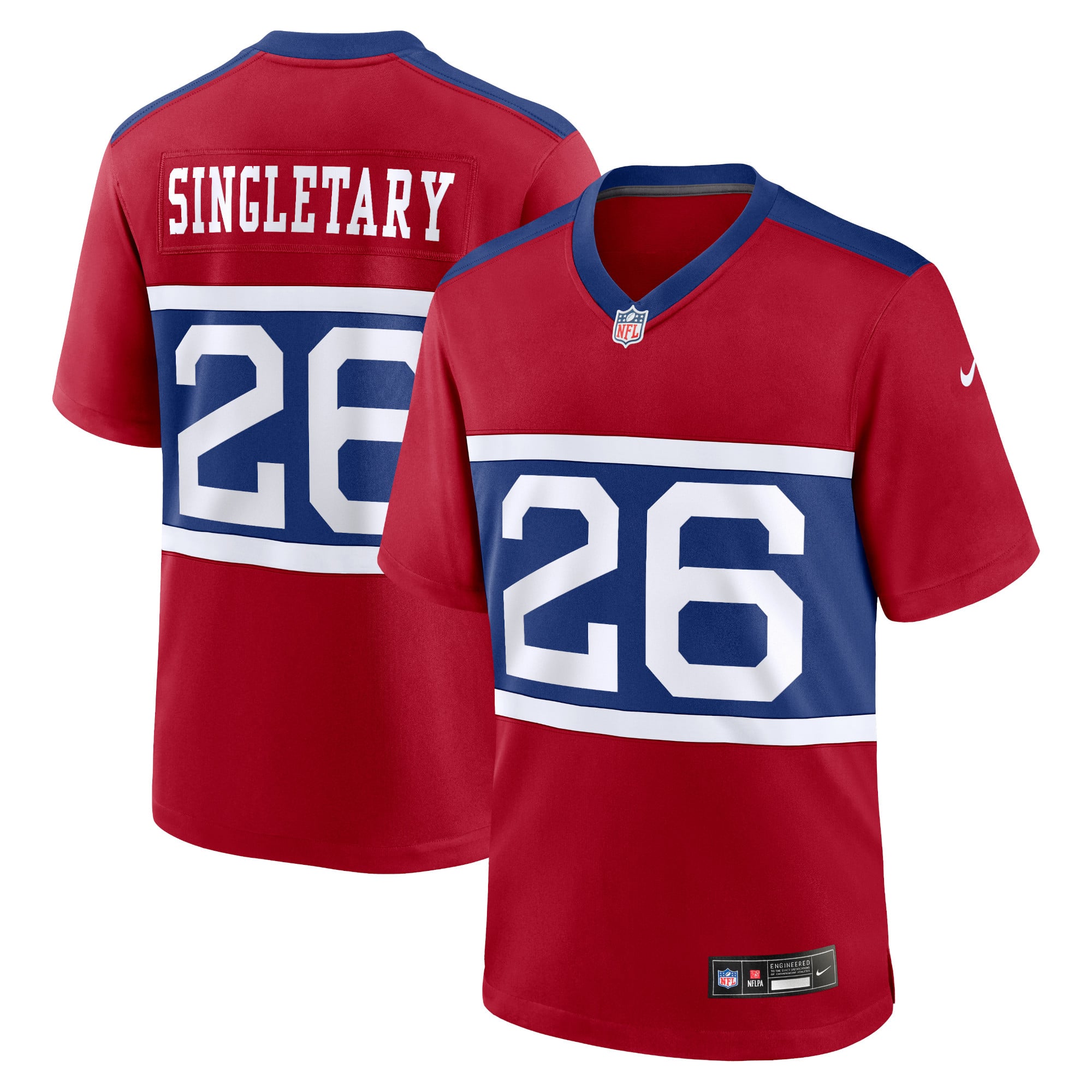 Devin Singletary New York Giants Youth Game Jersey - Red - Image 2