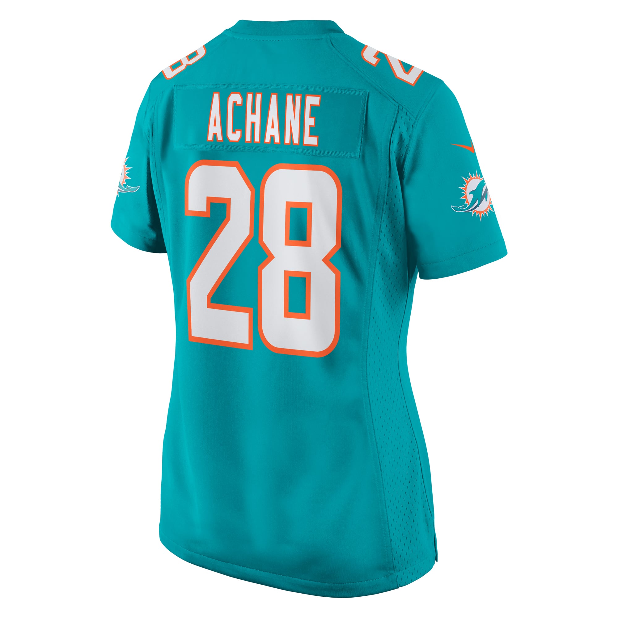 Devon Achane Miami Dolphins Women's Player Game Jersey - Aqua - Image 4