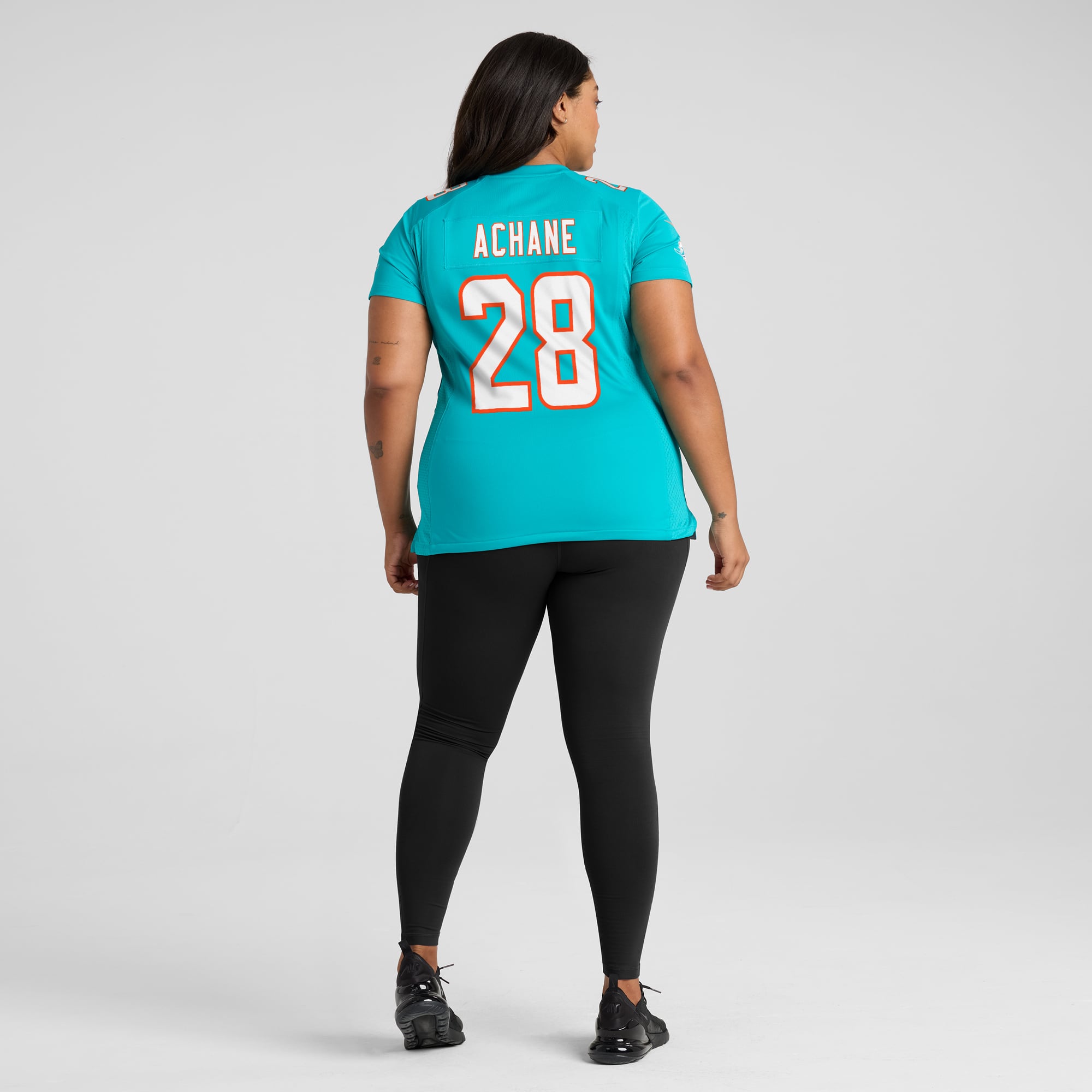 Devon Achane Miami Dolphins Women's Player Game Jersey - Aqua - Image 8