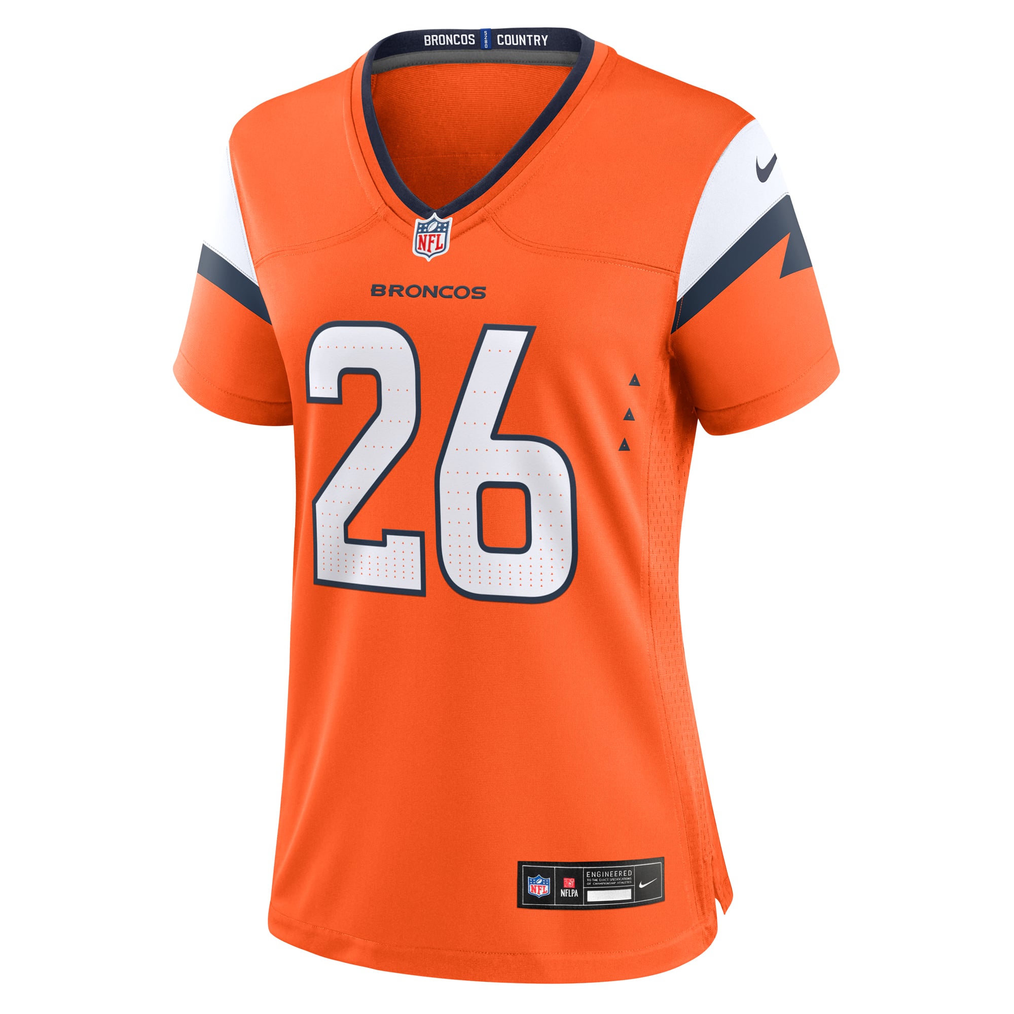 Devon Key Denver Broncos Women's Team Game Jersey - Orange - Image 3