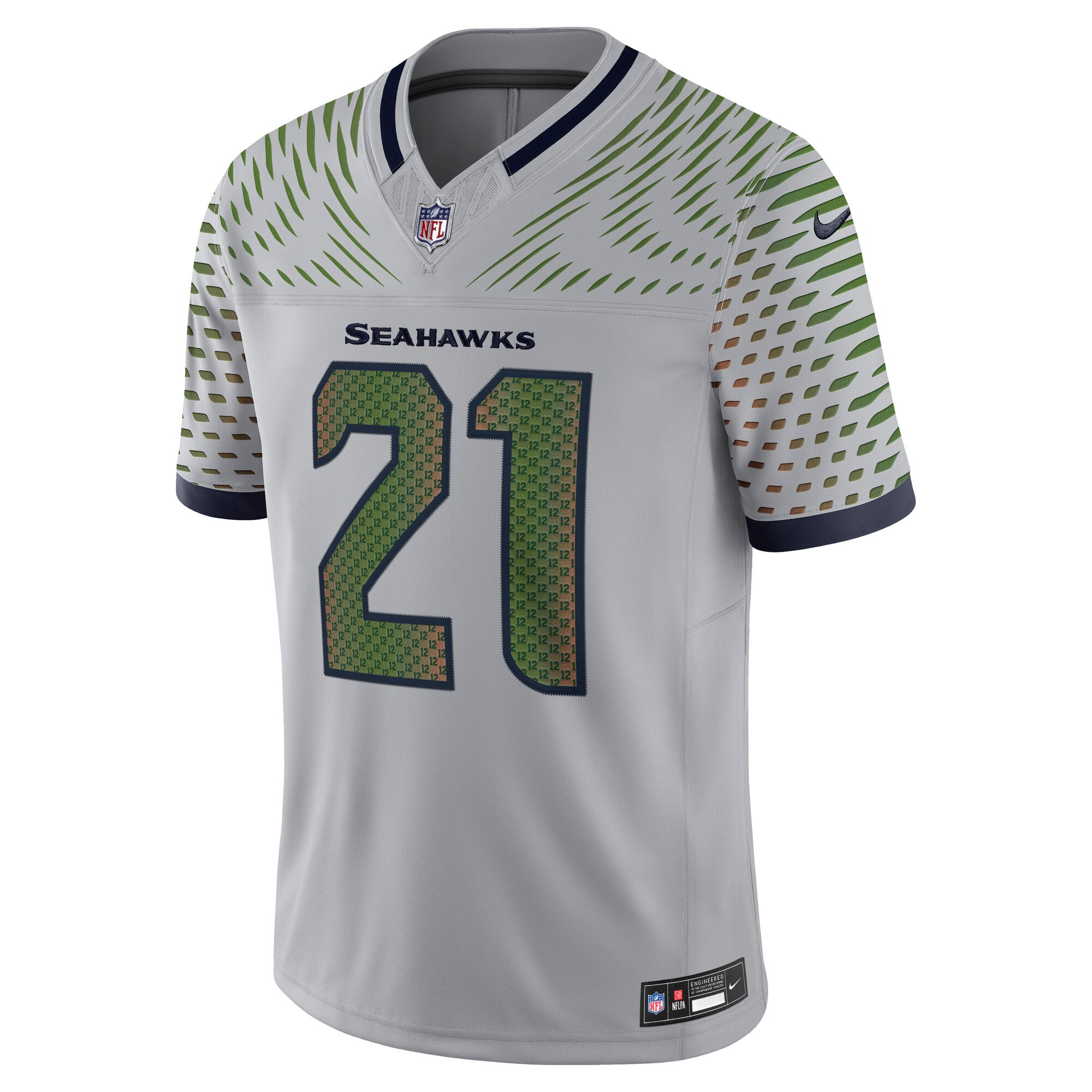 Devon Witherspoon Seattle Seahawks 2025 Rivalries Collection Stitched Limited Jersey - Wolf Gray - Image 3