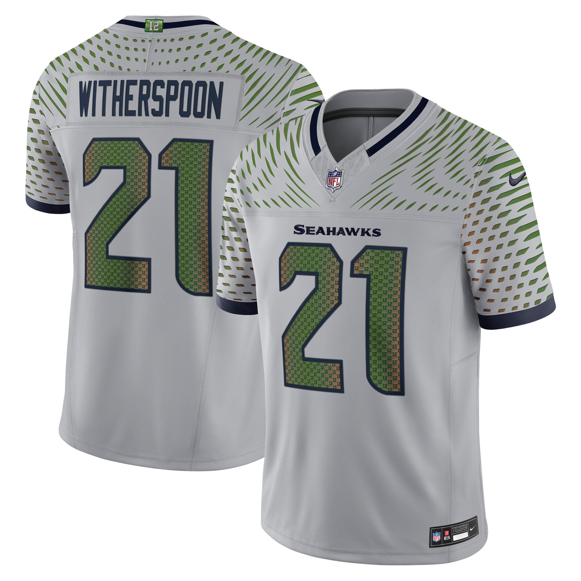 Devon Witherspoon Seattle Seahawks 2025 Rivalries Collection Stitched Limited Jersey - Wolf Gray
