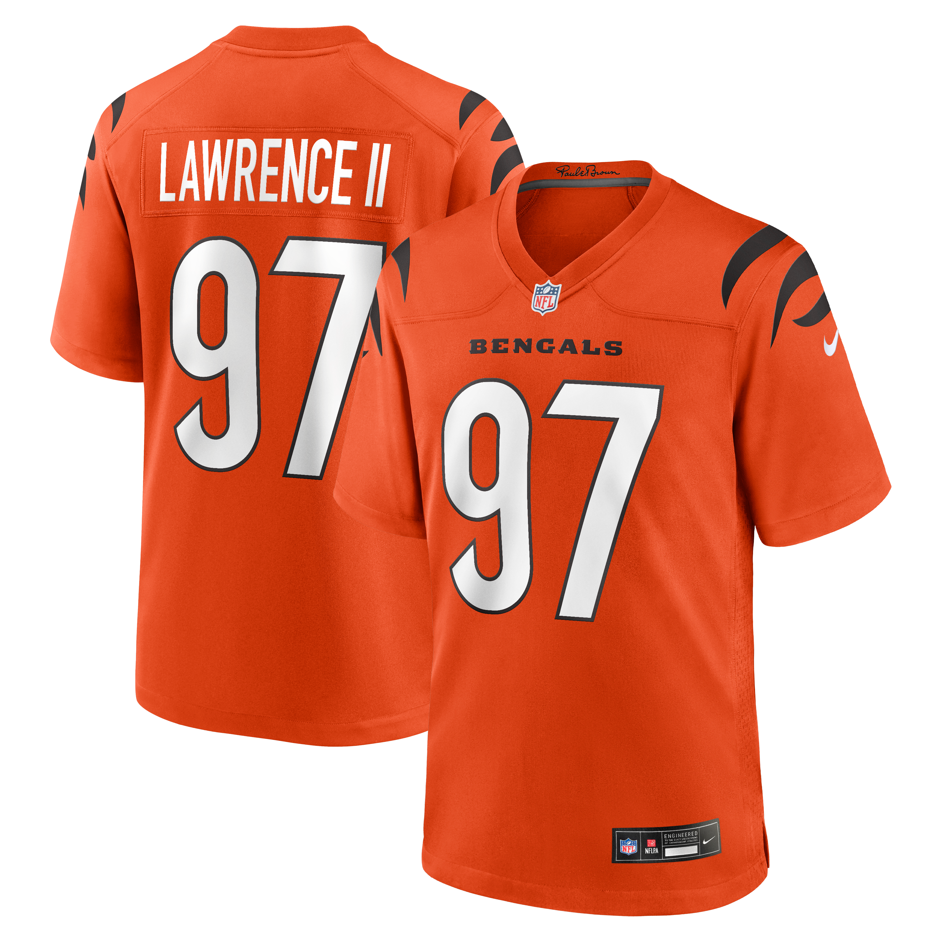 Dexter Lawrence II Cincinnati Bengals Game Jersey - Orange - Image 2