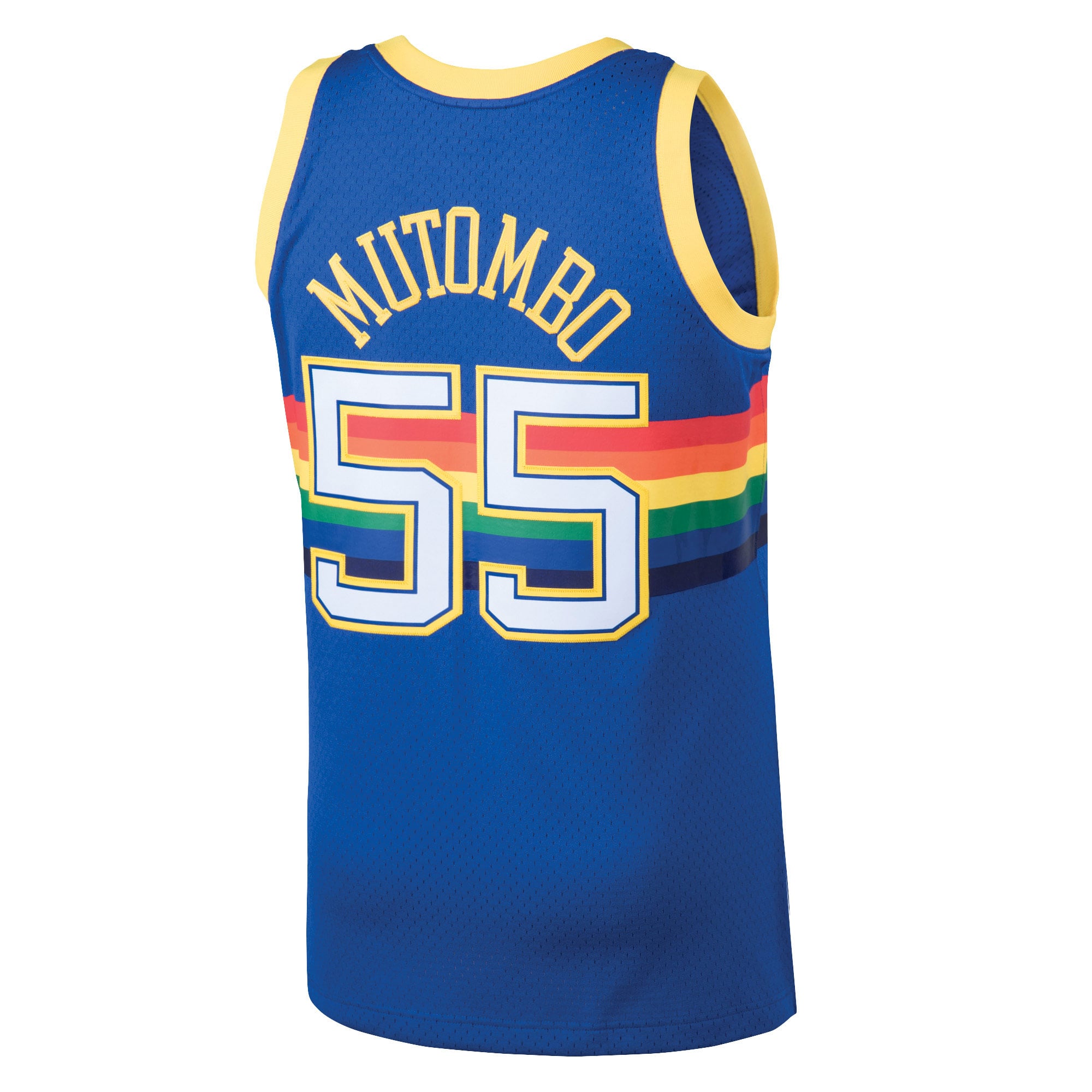 Dikembe Mutombo Denver Nuggets 1991/92 Hardwood Classics Swingman Jersey - Blue - Image 4