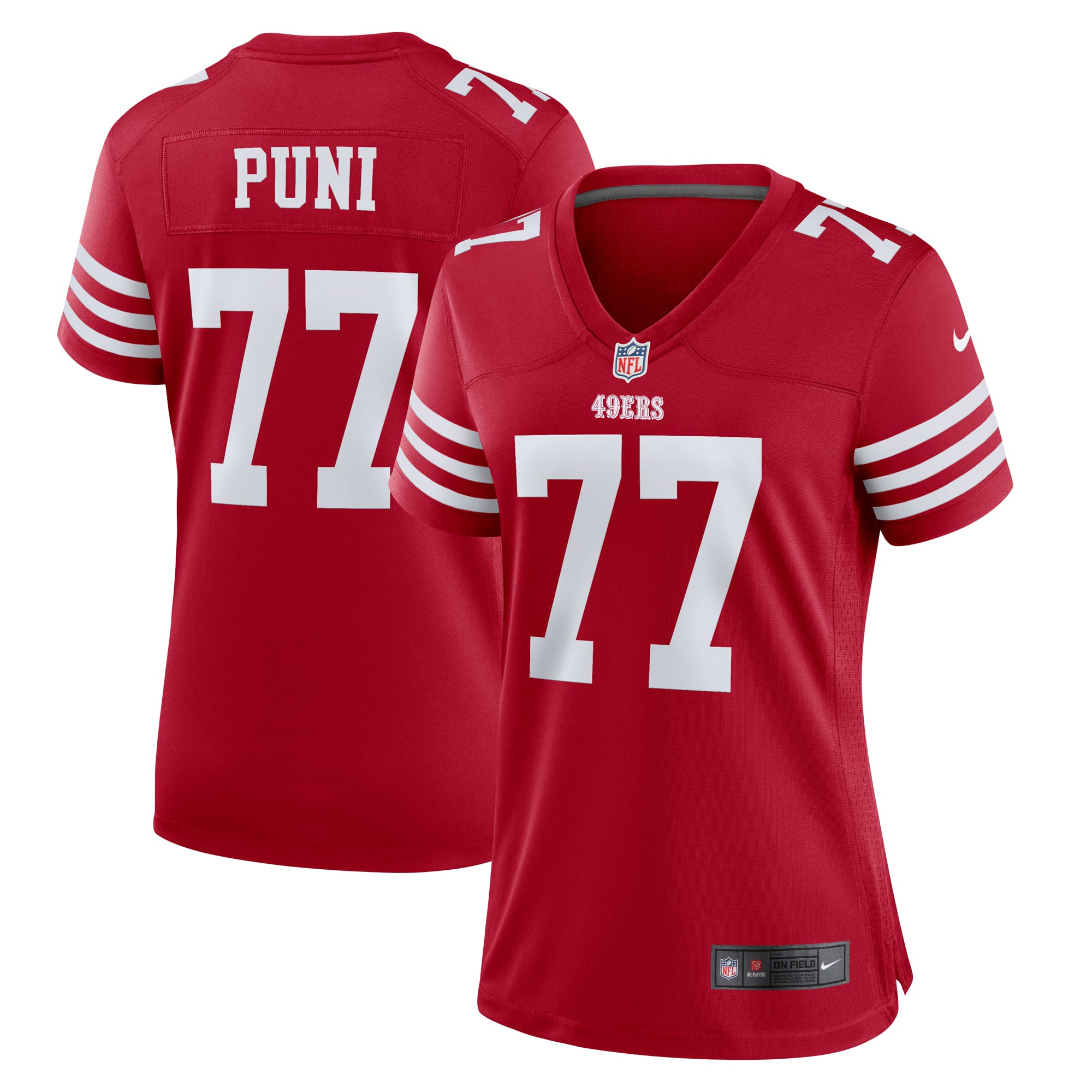 Dominick Puni San Francisco 49ers Women's Team Game Jersey - Scarlet - Image 2