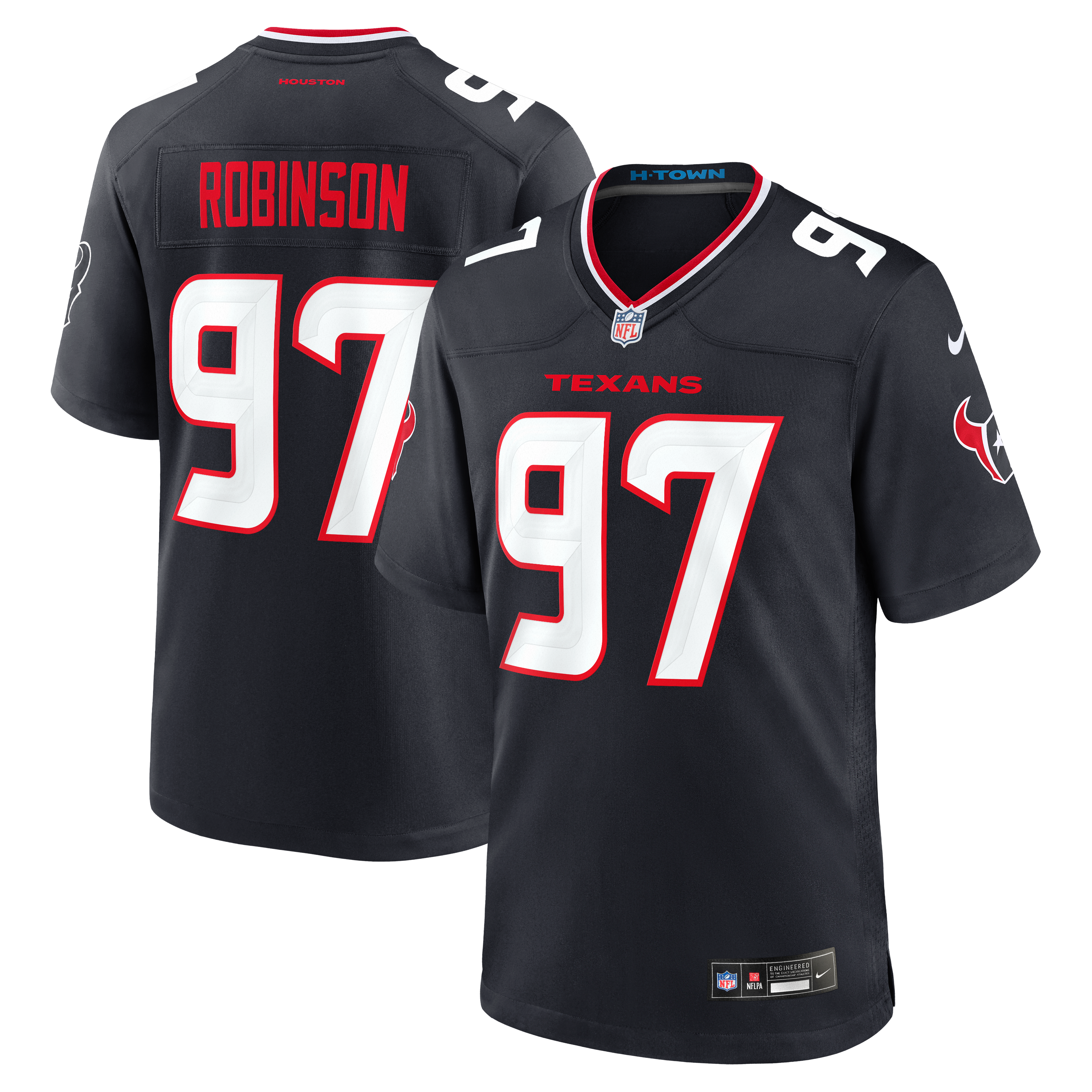 Dominique Robinson Houston Texans Team Game Jersey - Navy - Image 2