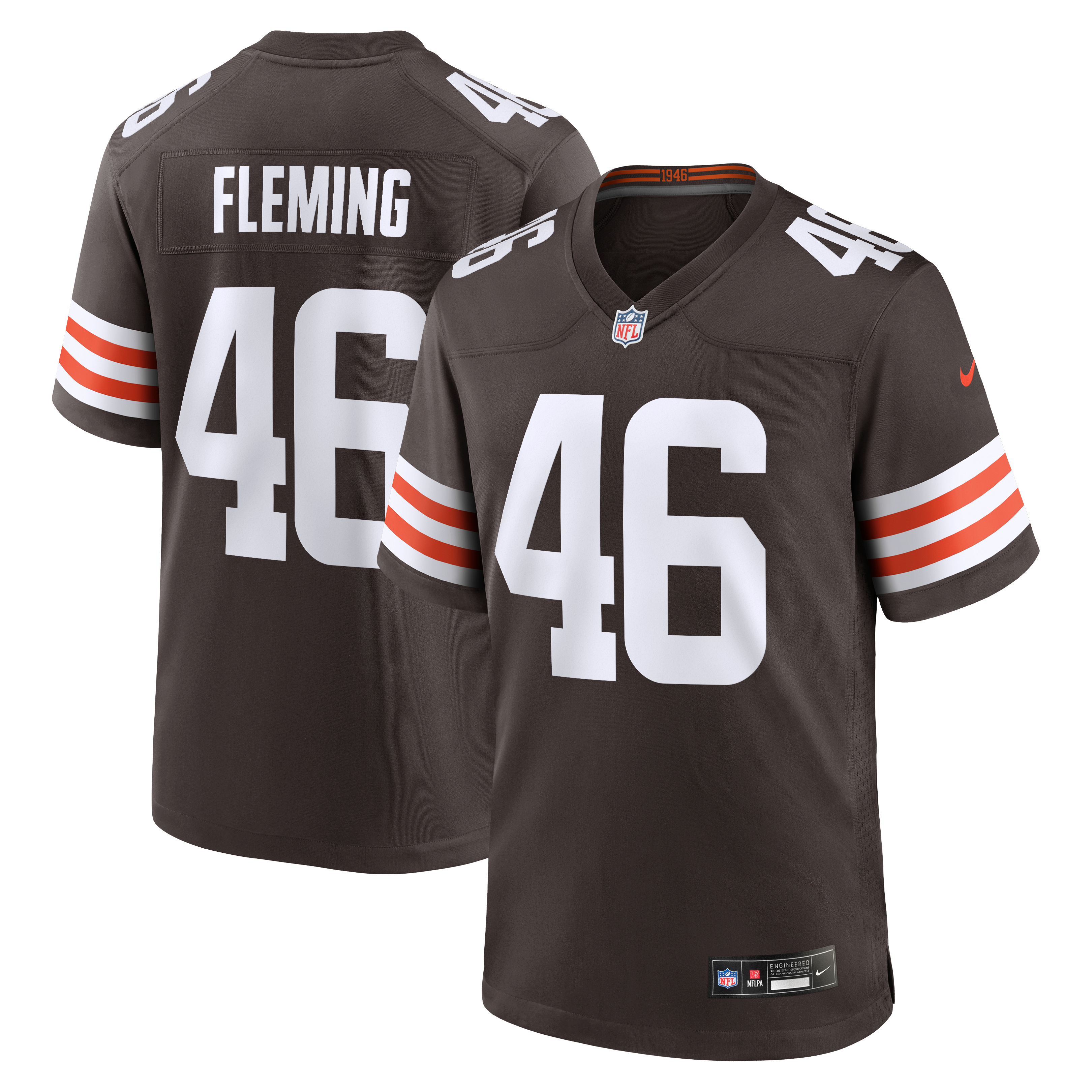 Don Fleming Cleveland Browns Retired Player Jersey - Brown - Image 2