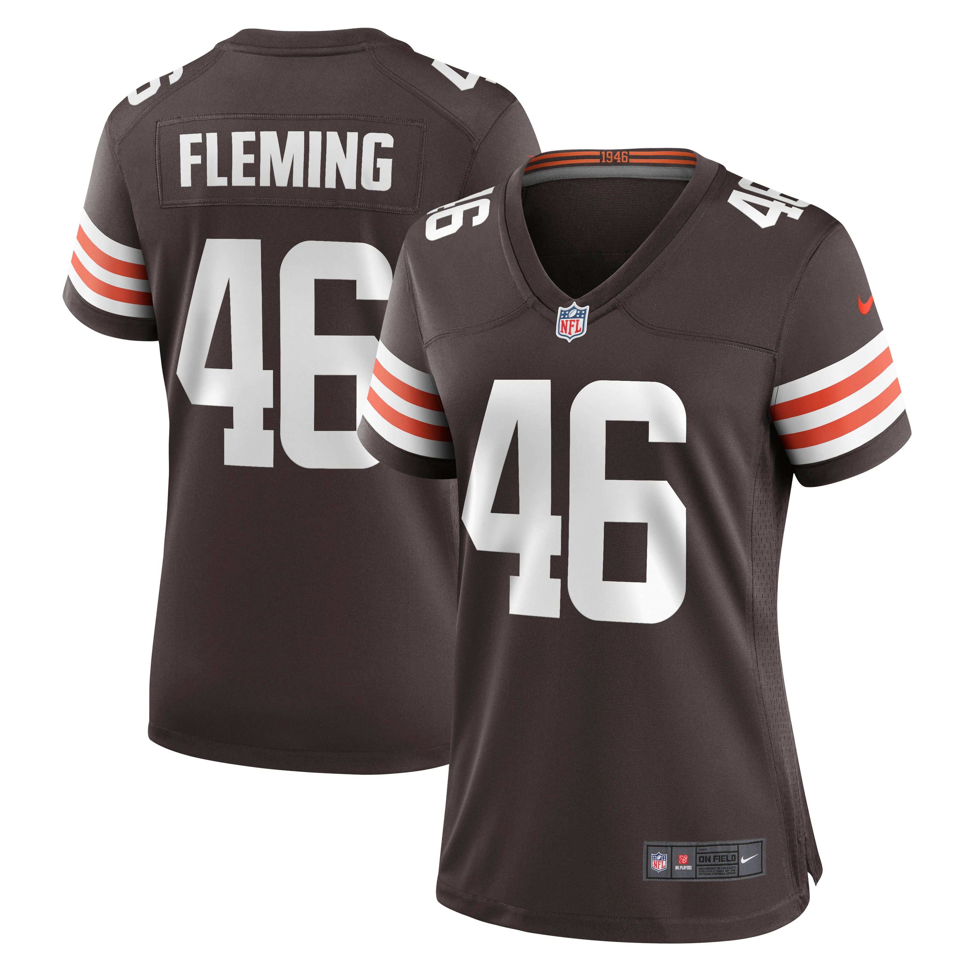 Don Fleming Cleveland Browns Women's Retired Player Jersey - Brown - Image 2