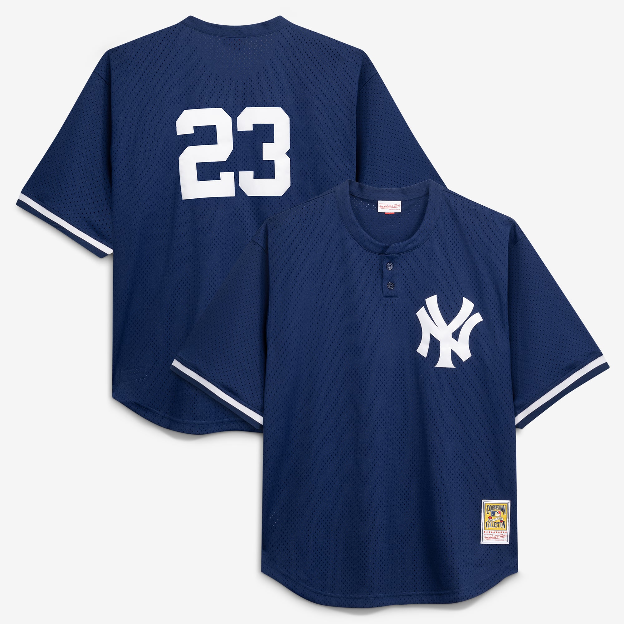 Don Mattingly New York Yankees Cooperstown Collection Big & Tall Mesh Batting Practice Jersey - Navy - Image 2