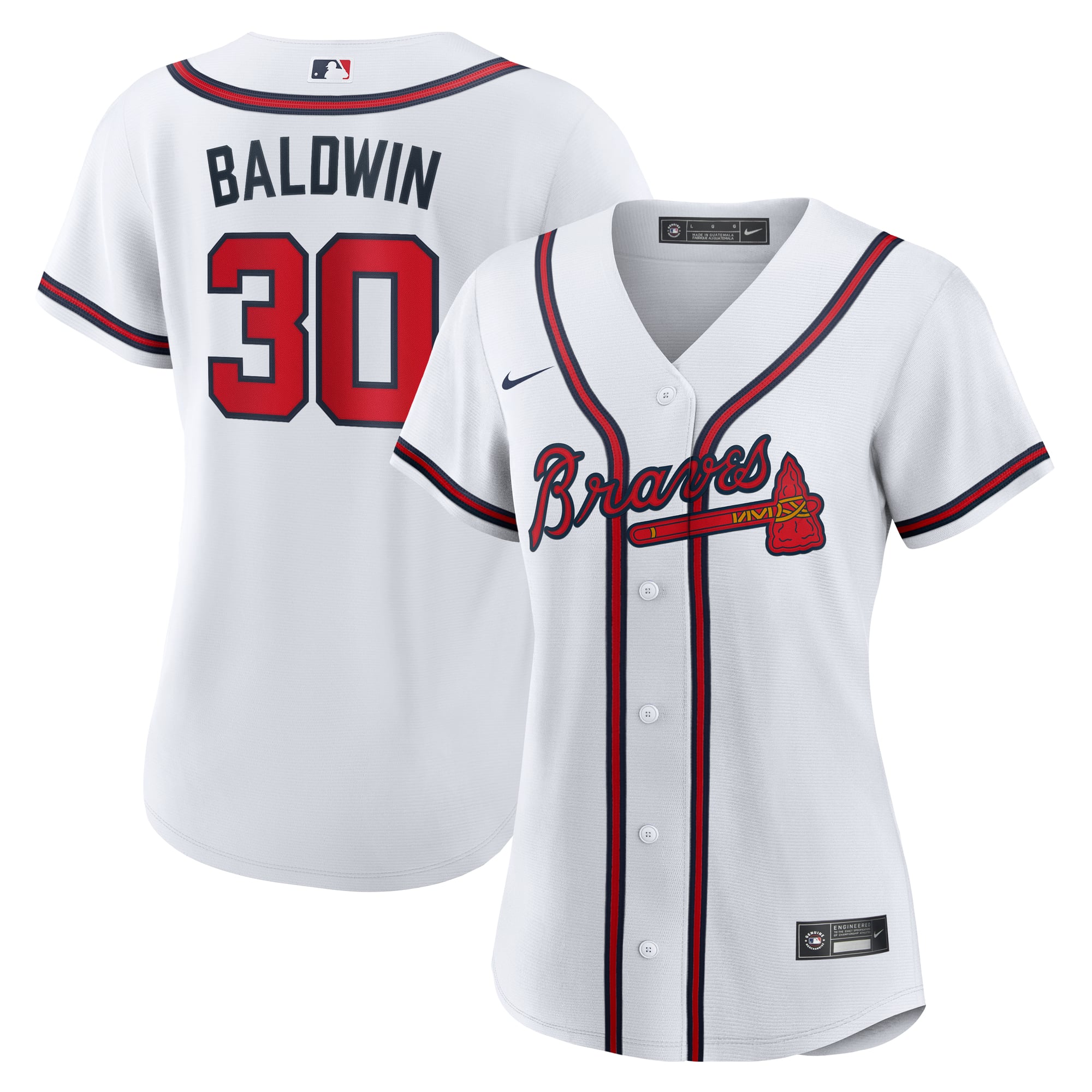 Drake Baldwin Atlanta Braves Women's Home Jersey - White - Image 2