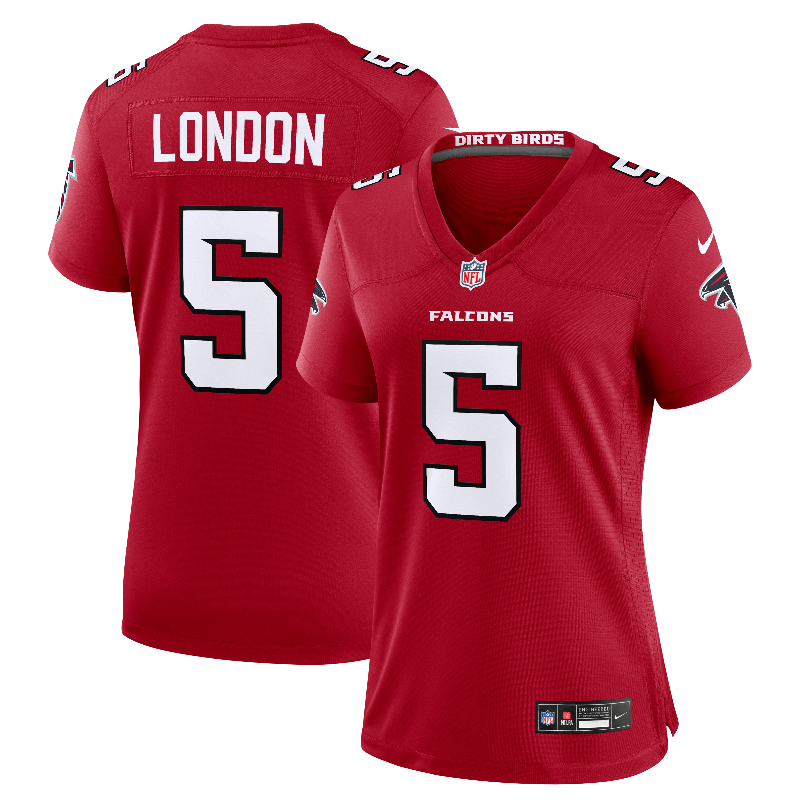 Drake London Atlanta Falcons Women's Game Jersey - Red - Image 2