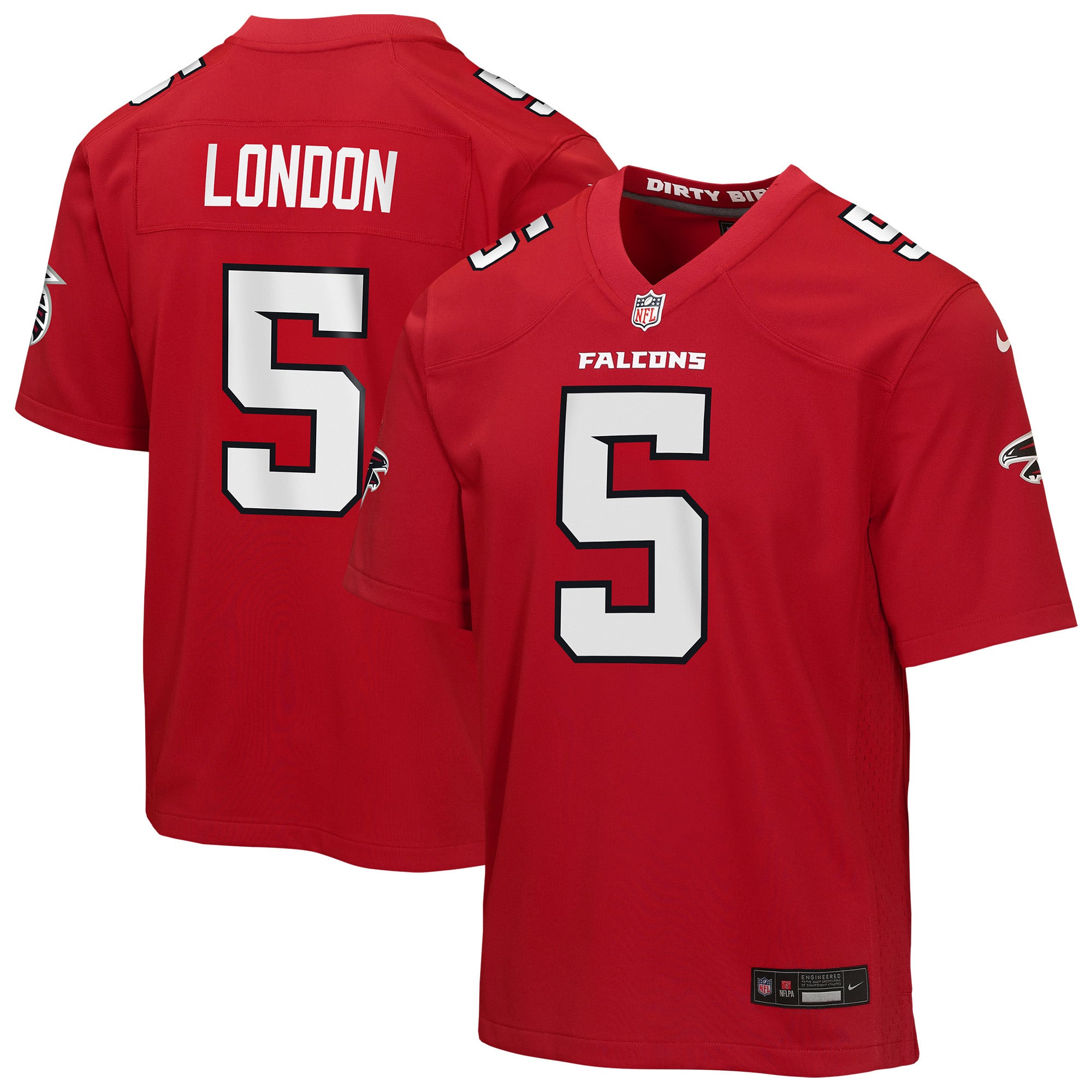 Drake London Atlanta Falcons Youth Game Jersey - Red - Image 2