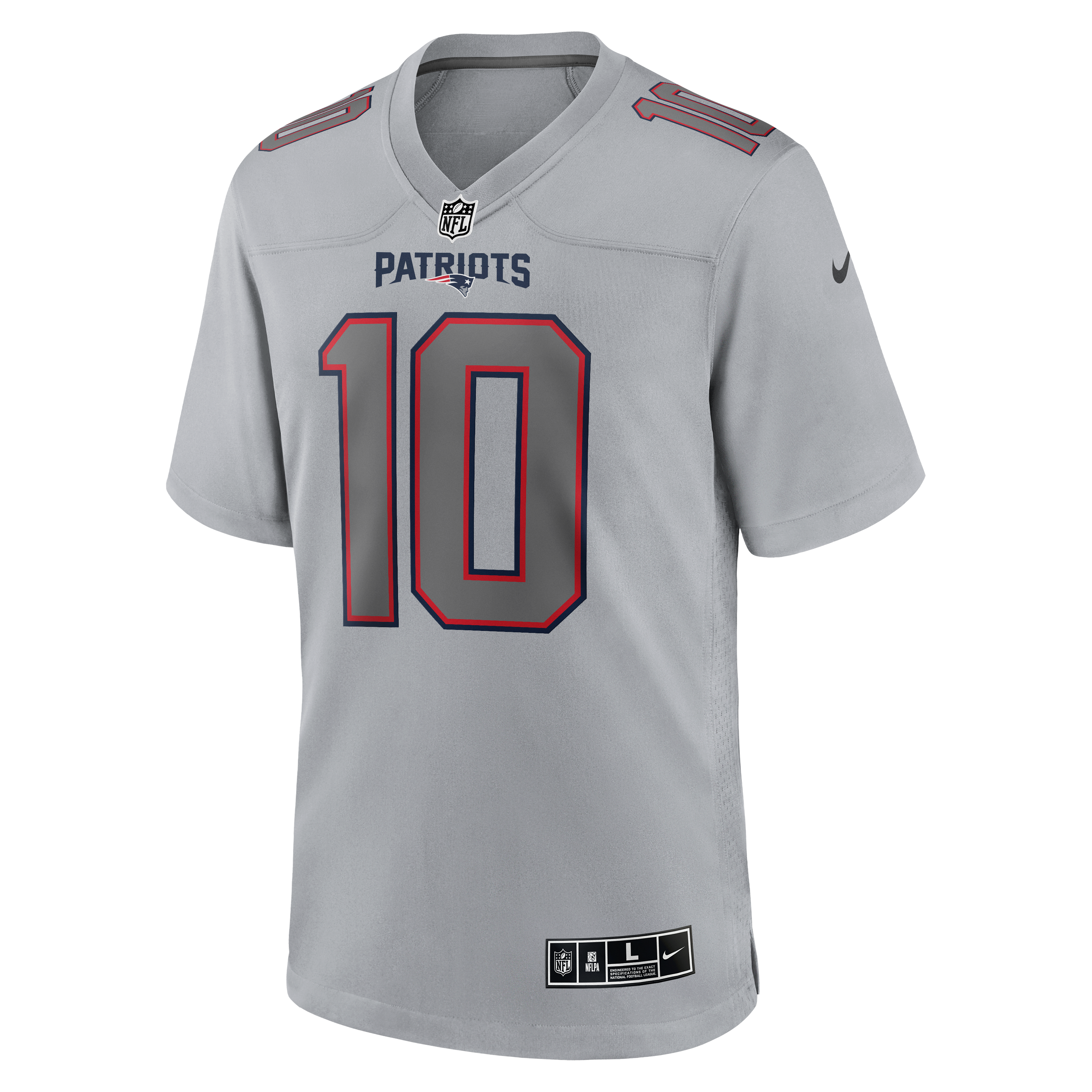 Drake Maye New England Patriots Atmosphere Fashion Game Jersey - Gray - Image 3