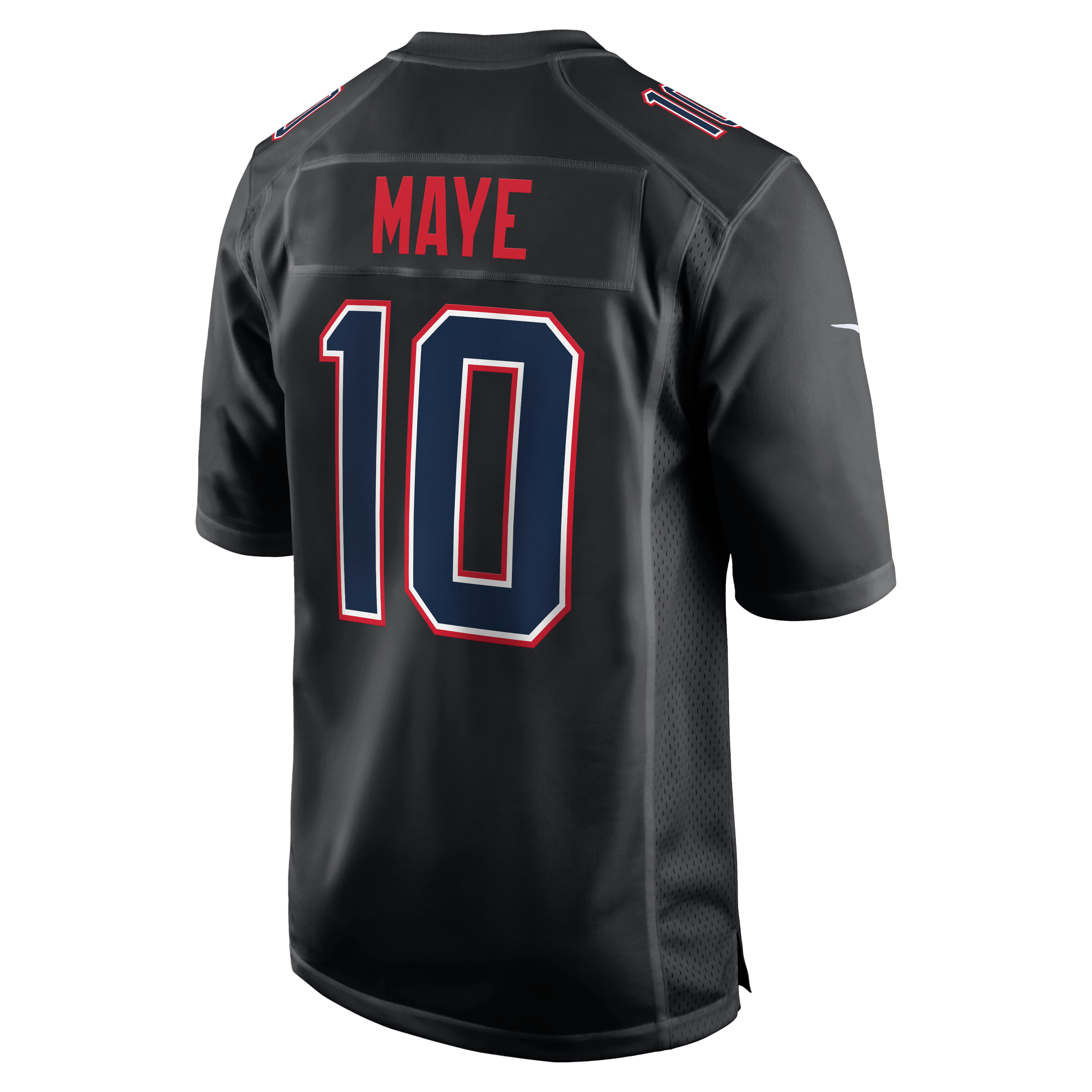 Drake Maye New England Patriots Fashion Game Jersey - Carbon Black - Image 4