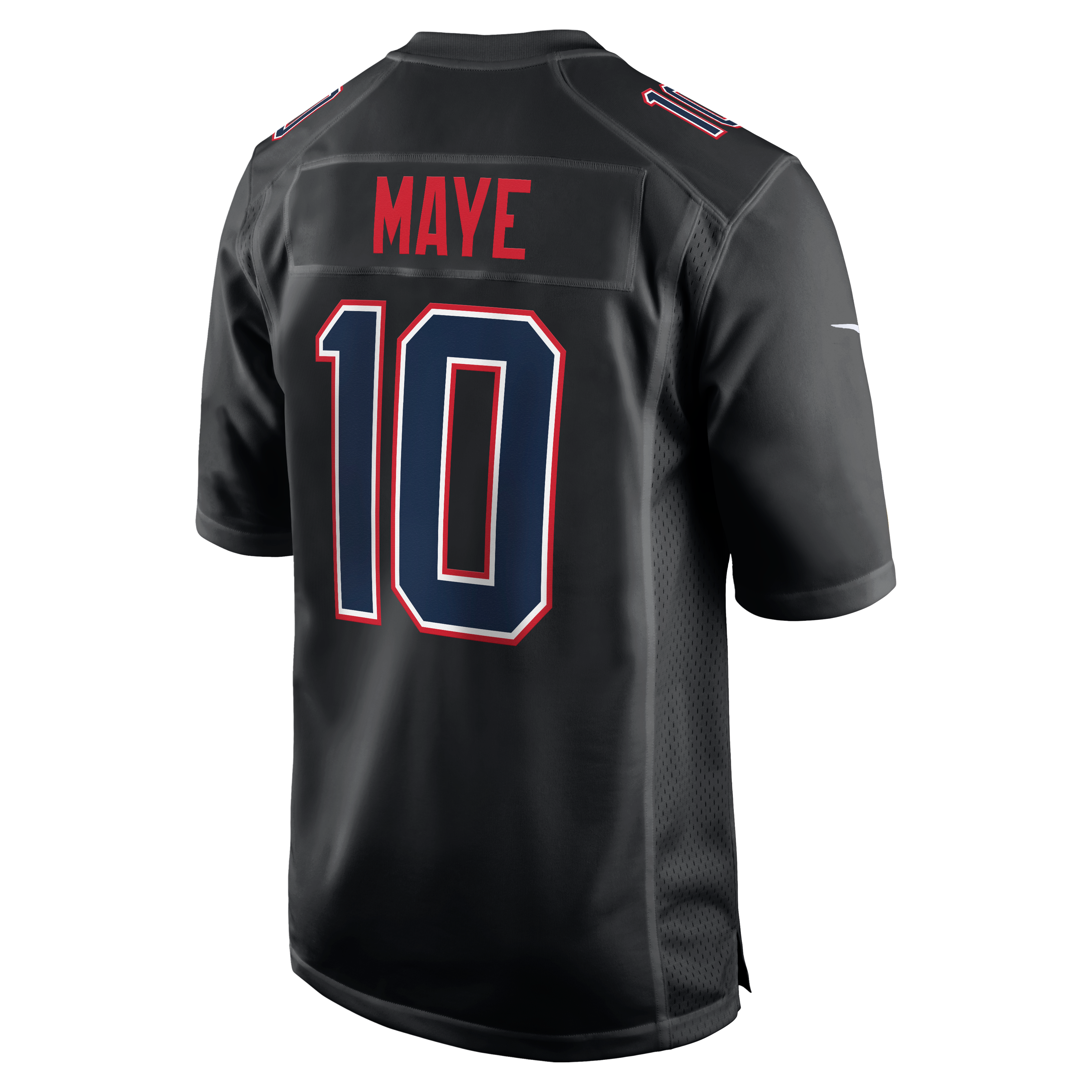 Drake Maye New England Patriots Game Jersey - Tundra White - Black - Image 4