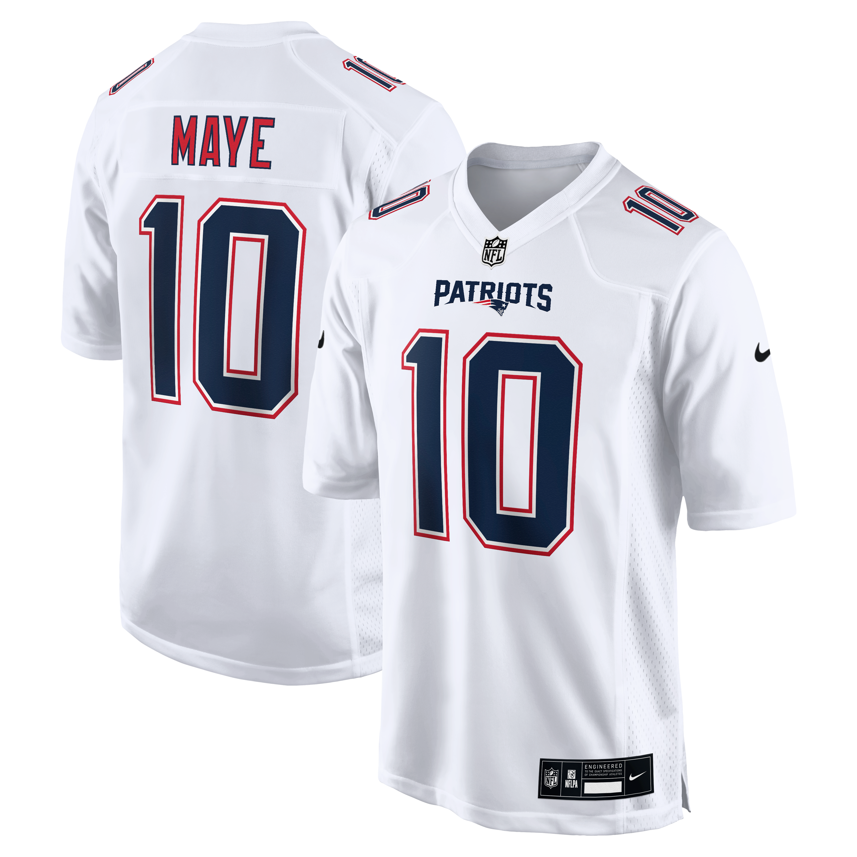 Drake Maye New England Patriots Game Jersey - Tundra White - White - Image 2