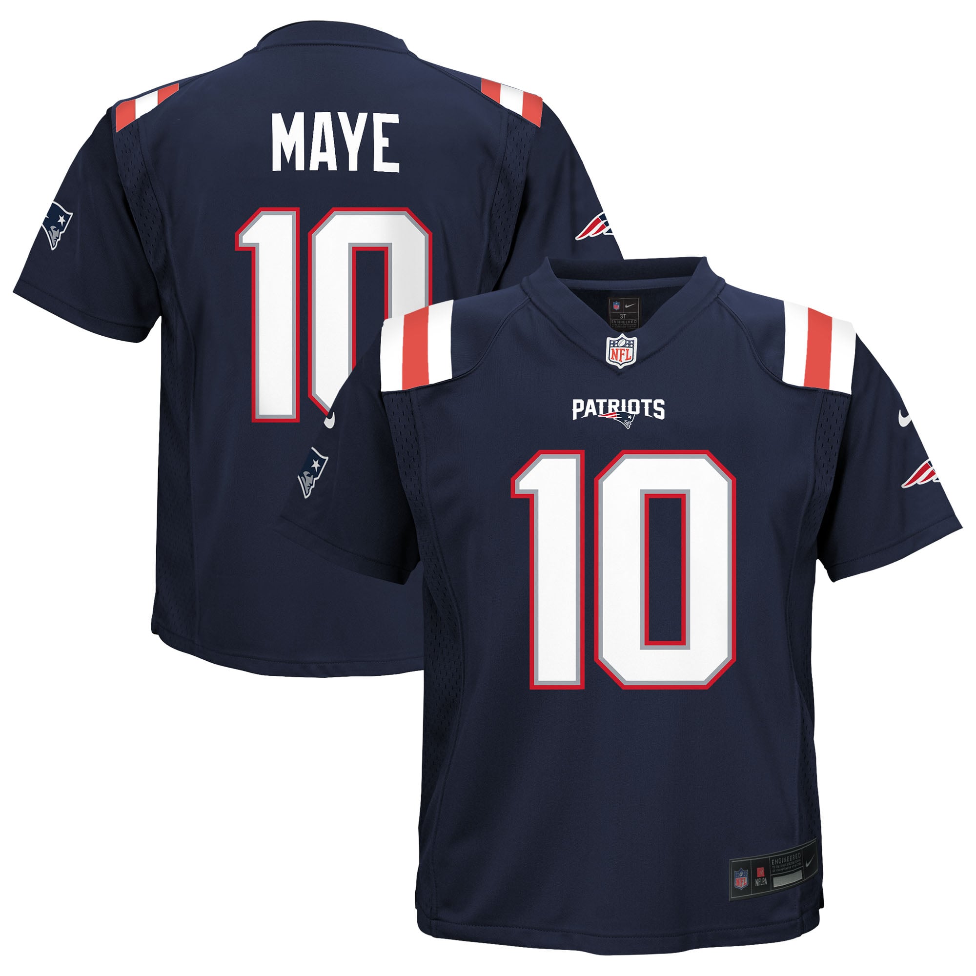 Drake Maye New England Patriots Infant Team Player Game Jersey - Navy - Image 2