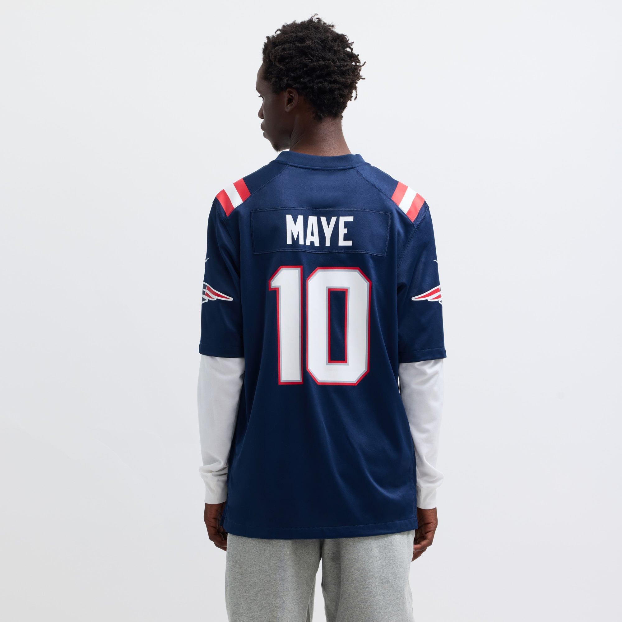 Drake Maye New England Patriots Player Game Jersey - Navy - Image 6