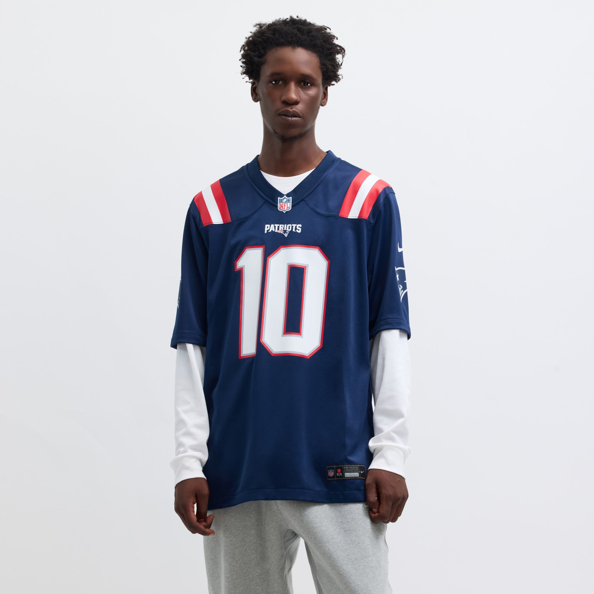 Drake Maye New England Patriots Player Game Jersey - Navy - Image 5