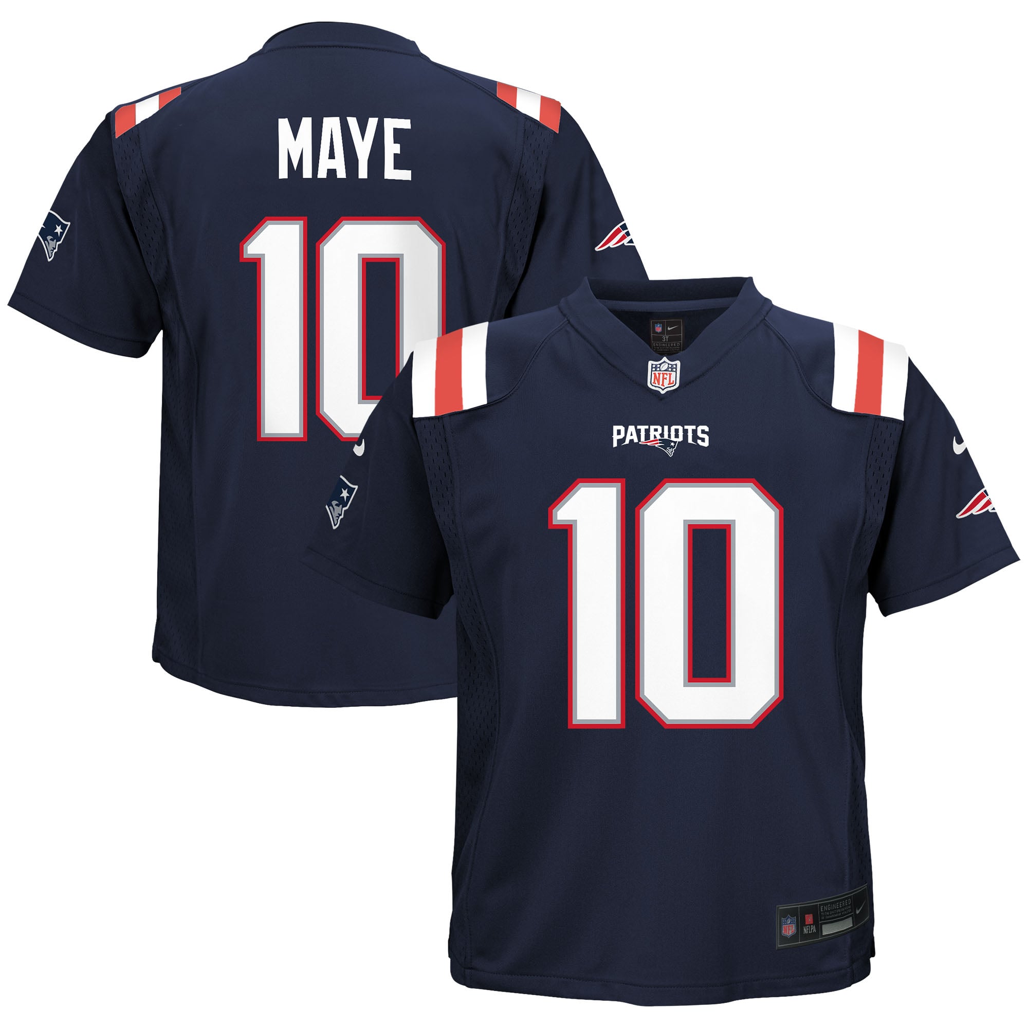 Drake Maye New England Patriots Toddler Game Jersey - Navy
