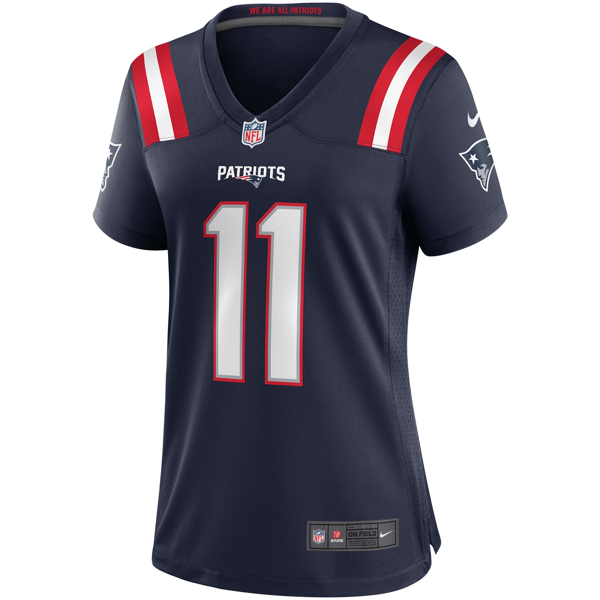 Drew Bledsoe New England Patriots Women's Game Retired Player Jersey - Navy - Image 3