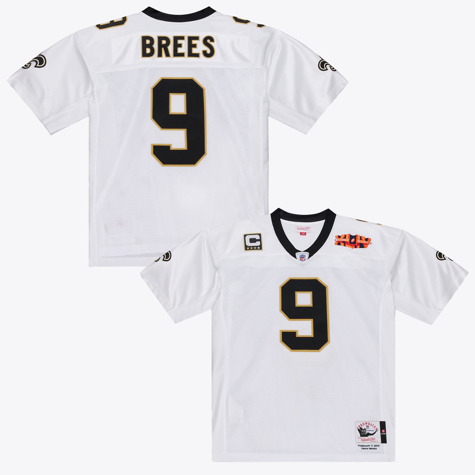 Drew Brees New Orleans Saints Super Bowl XLIV Jersey - White