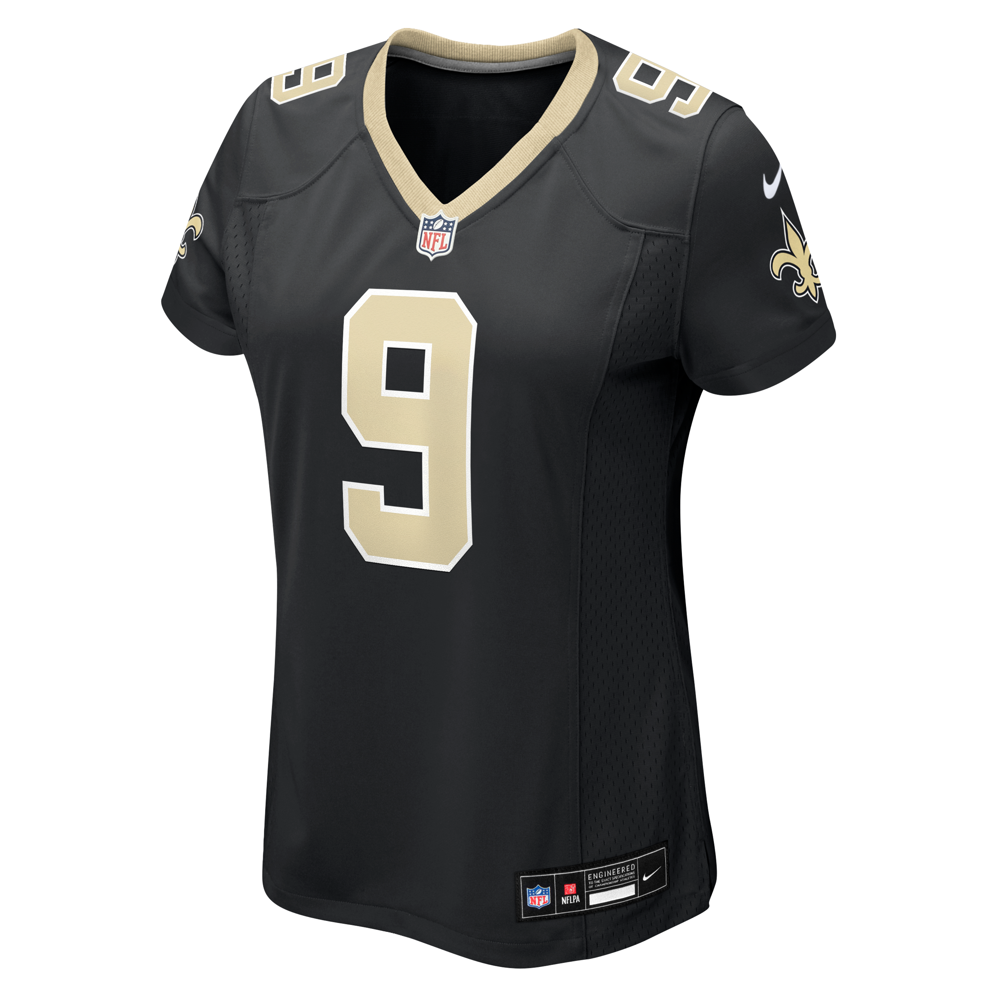 Drew Brees New Orleans Saints Women's Team Game Jersey - Black - Image 3
