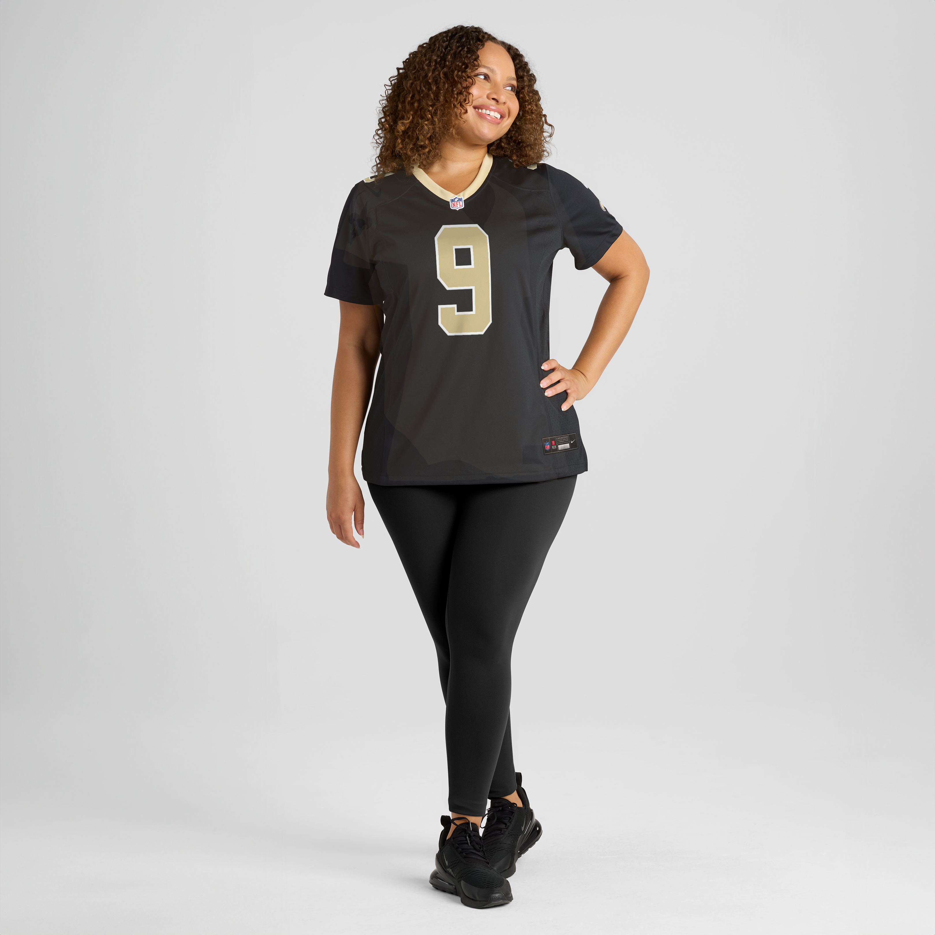 Drew Brees New Orleans Saints Women's Team Game Jersey - Black - Image 7