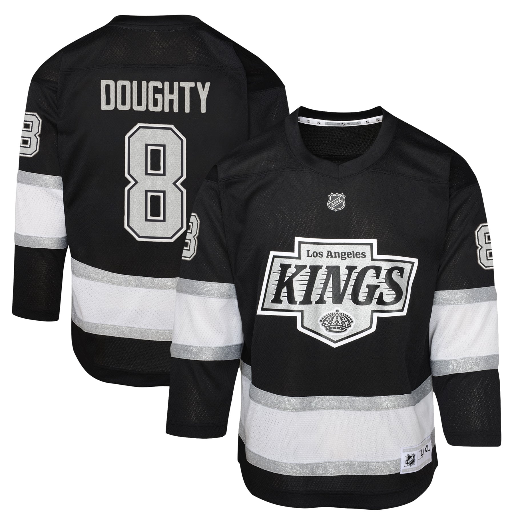 Drew Doughty Los Angeles Kings Outerstuff Youth Home Player Jersey - Black - Image 2