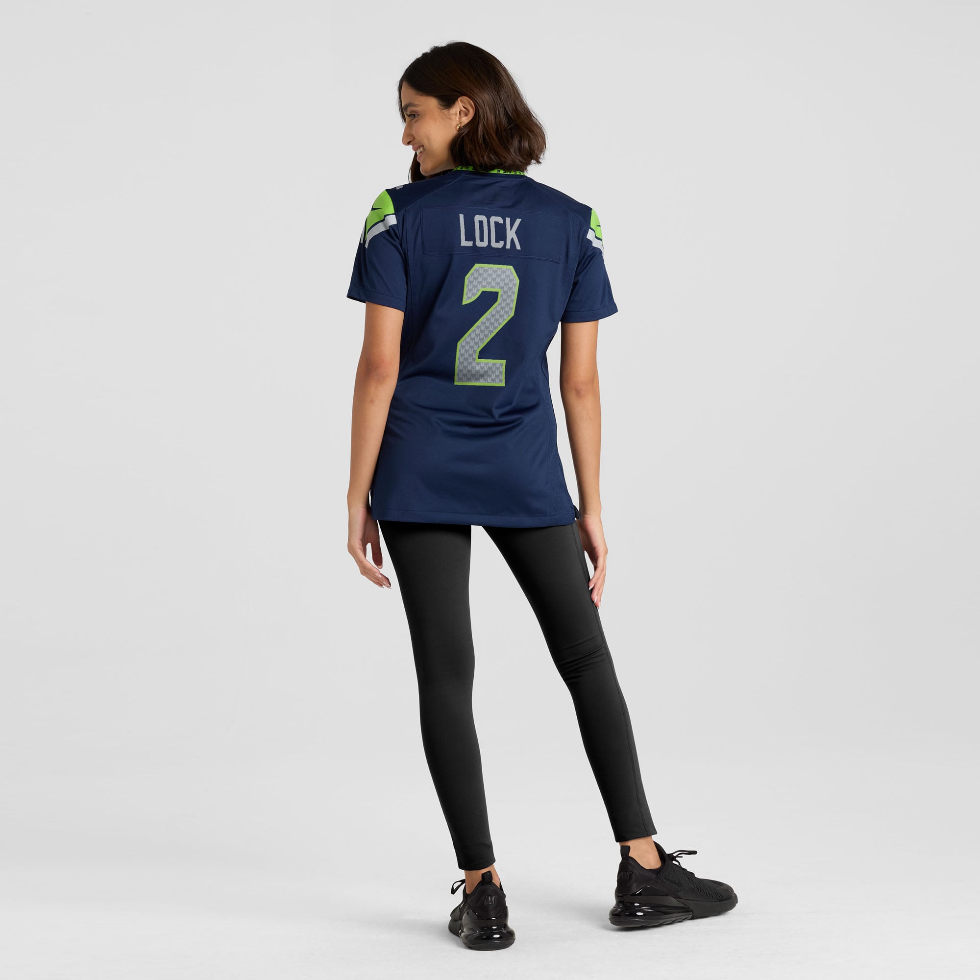 Drew Lock Seattle Seahawks Women's Team Game Jersey - College Navy - Image 6