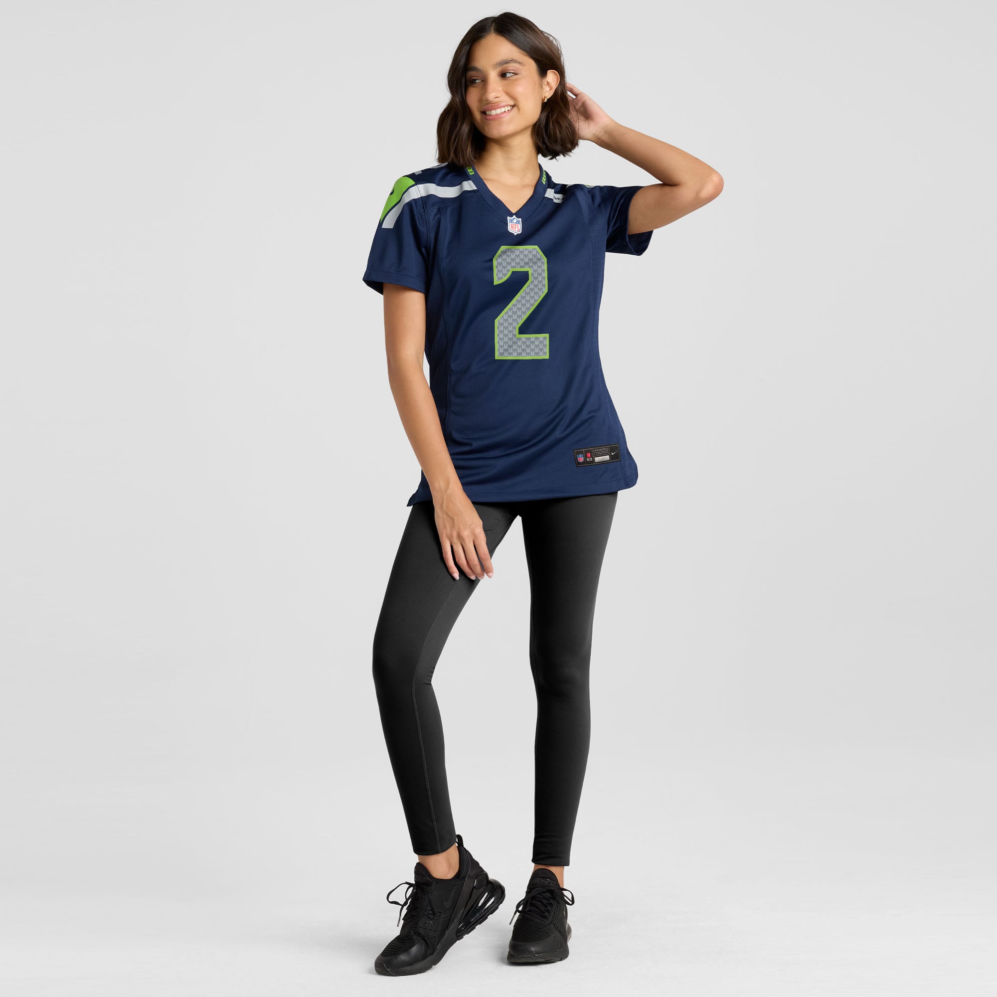 Drew Lock Seattle Seahawks Women's Team Game Jersey - College Navy - Image 5