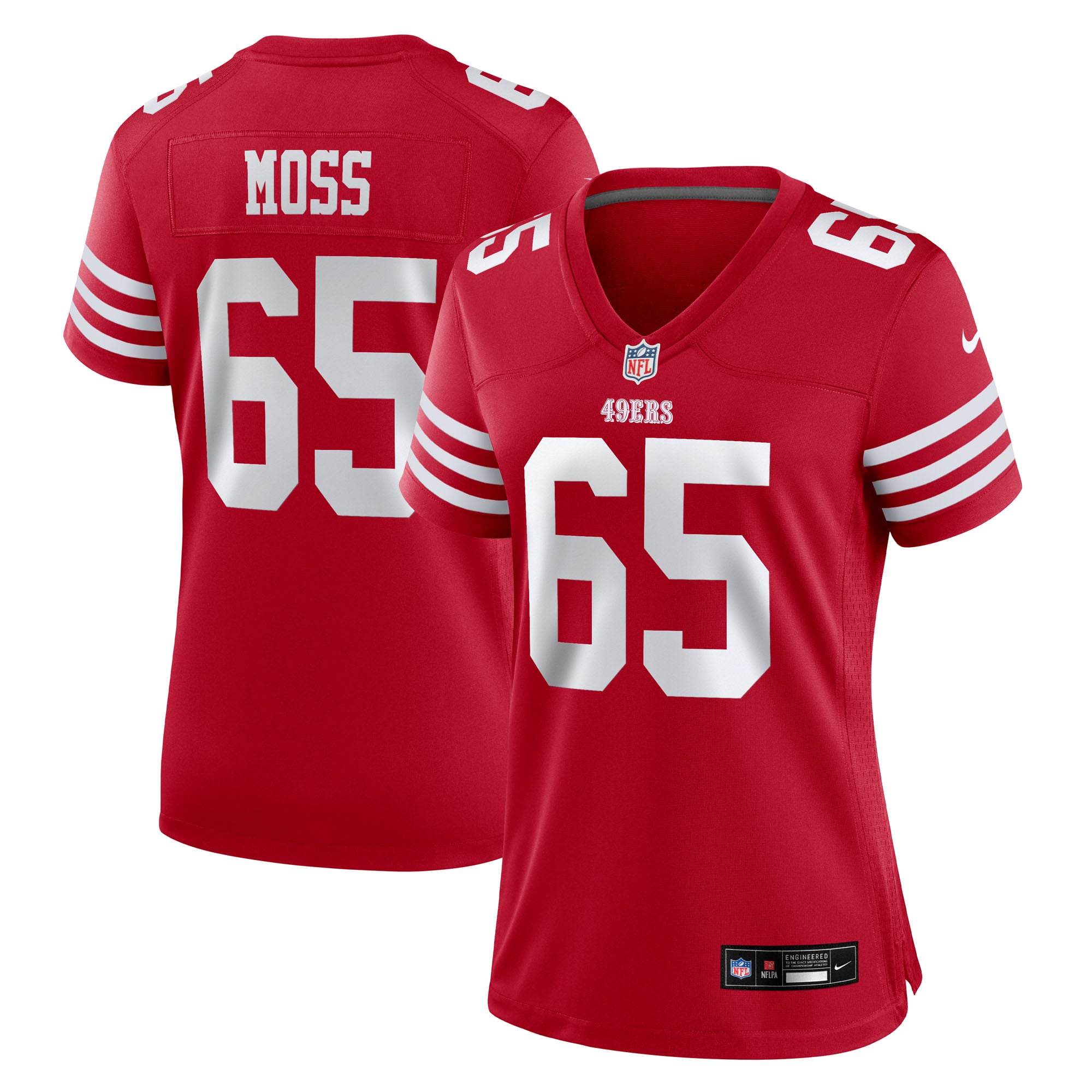 Drew Moss San Francisco 49ers Women's Team Game Jersey - Scarlet - Image 2