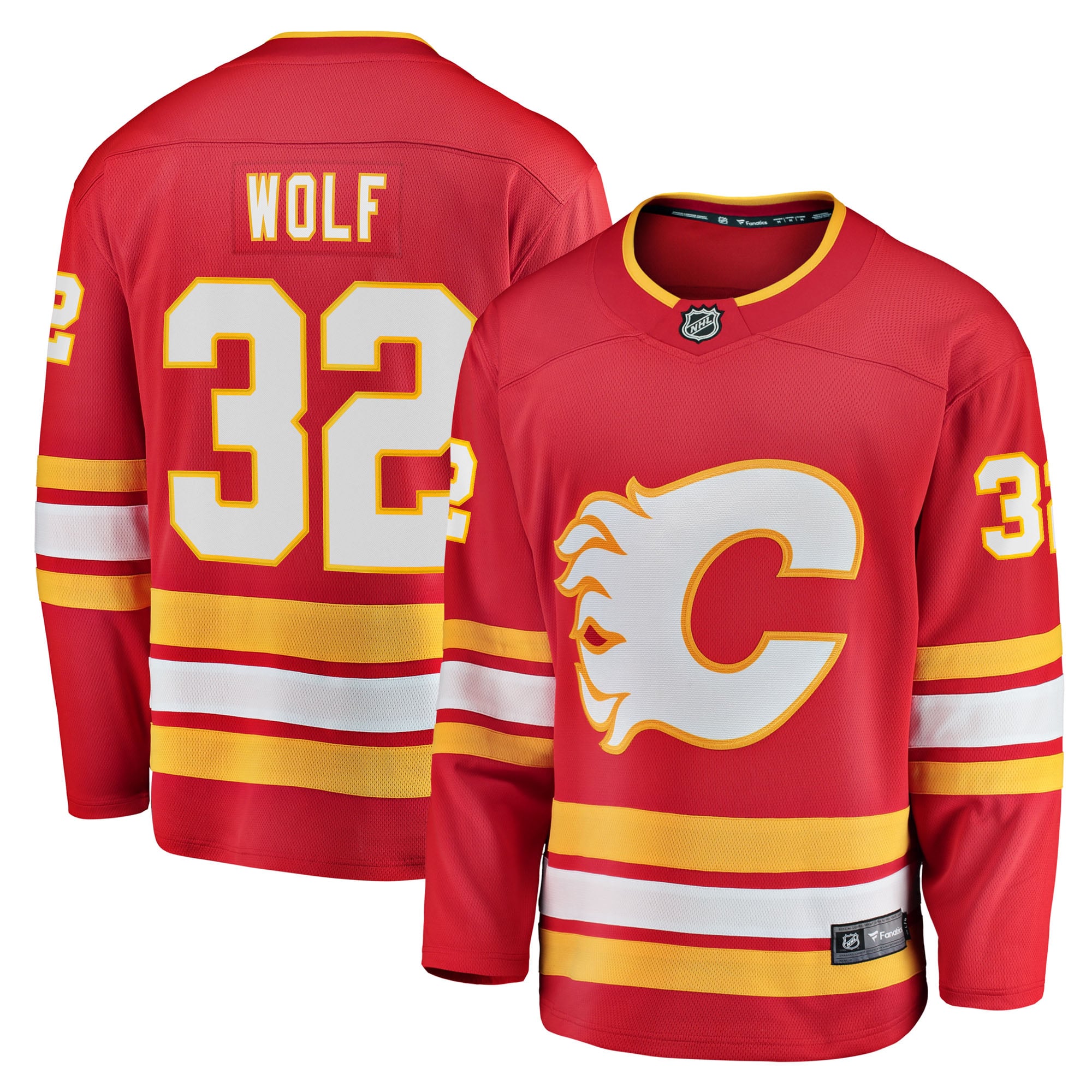 Dustin Wolf Calgary Flames Home Breakaway Jersey - Red - Image 2