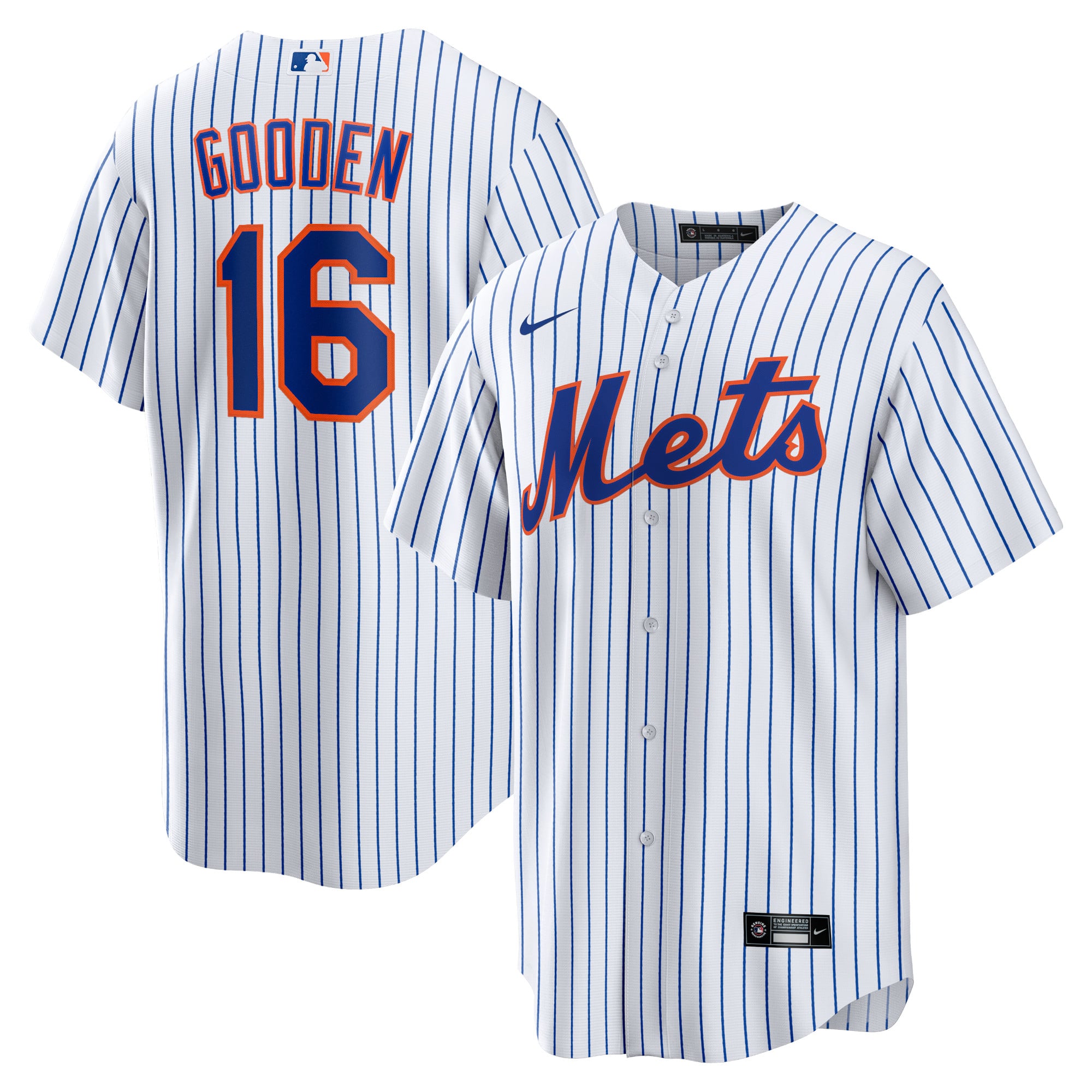 Dwight Gooden New York Mets Home Player Jersey - White - Image 2