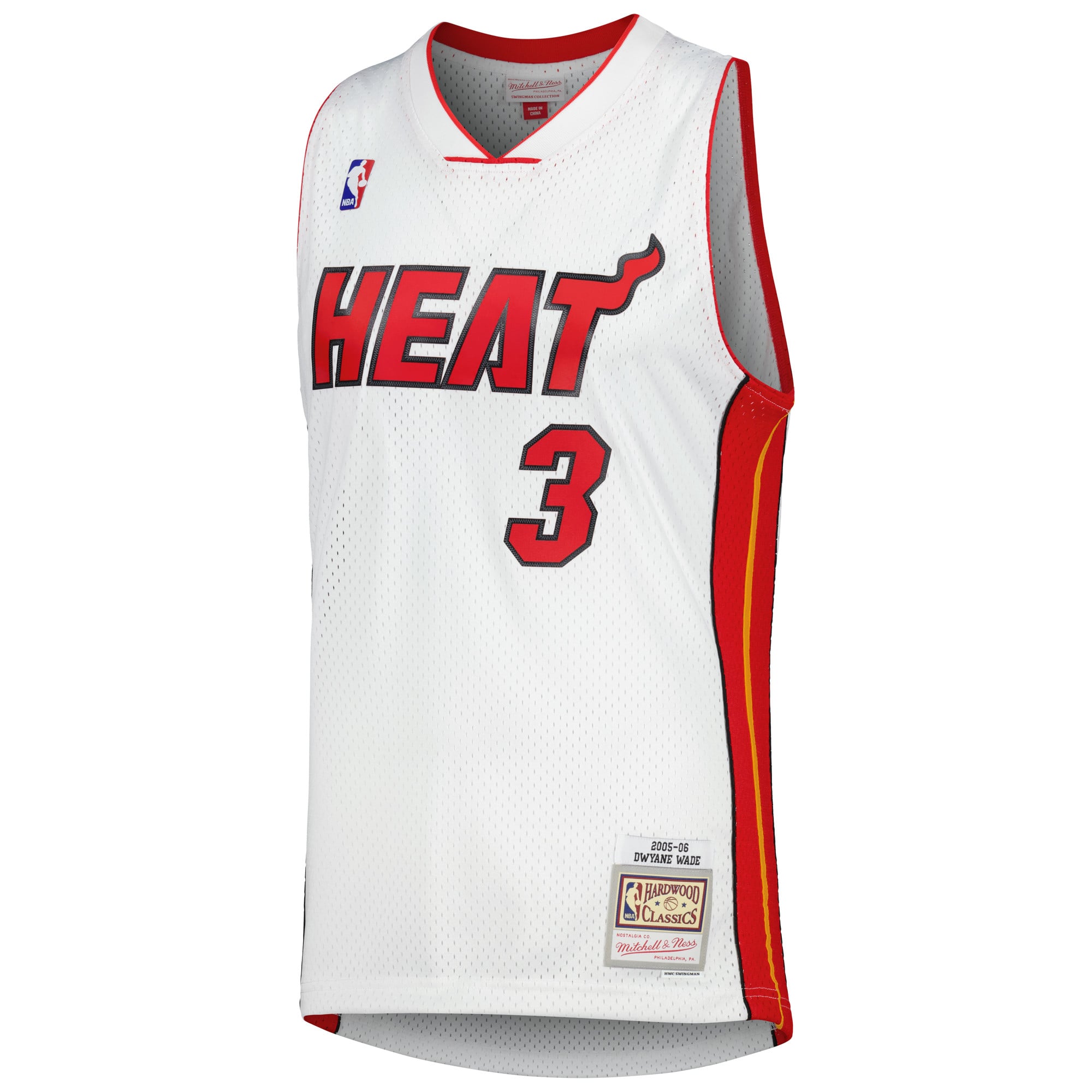 Dwyane Wade Miami Heat 2005/06 Hardwood Classics Swingman Jersey - White - Image 3