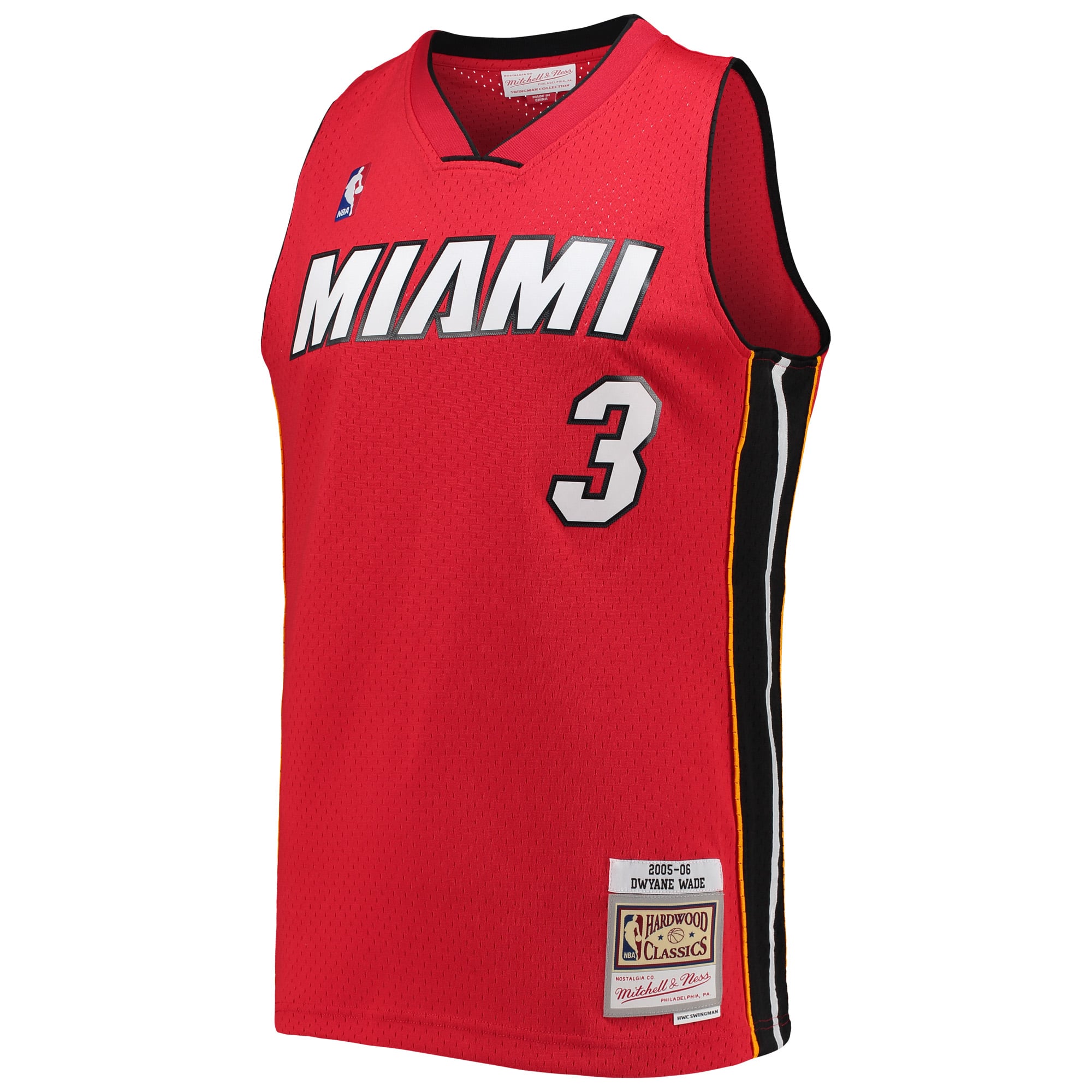 Dwyane Wade Miami Heat Hardwood Classics Swingman Jersey - Red - Image 3
