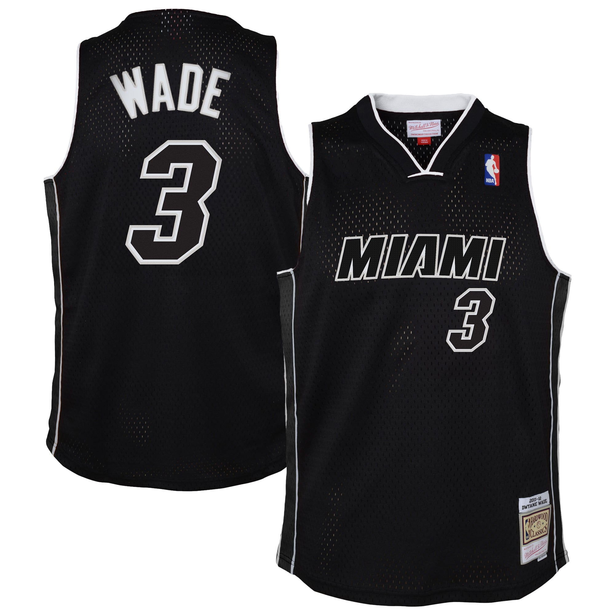 Dwyane Wade Miami Heat Youth 2011/12 Hardwood Classics Swingman Alternate Jersey - Black