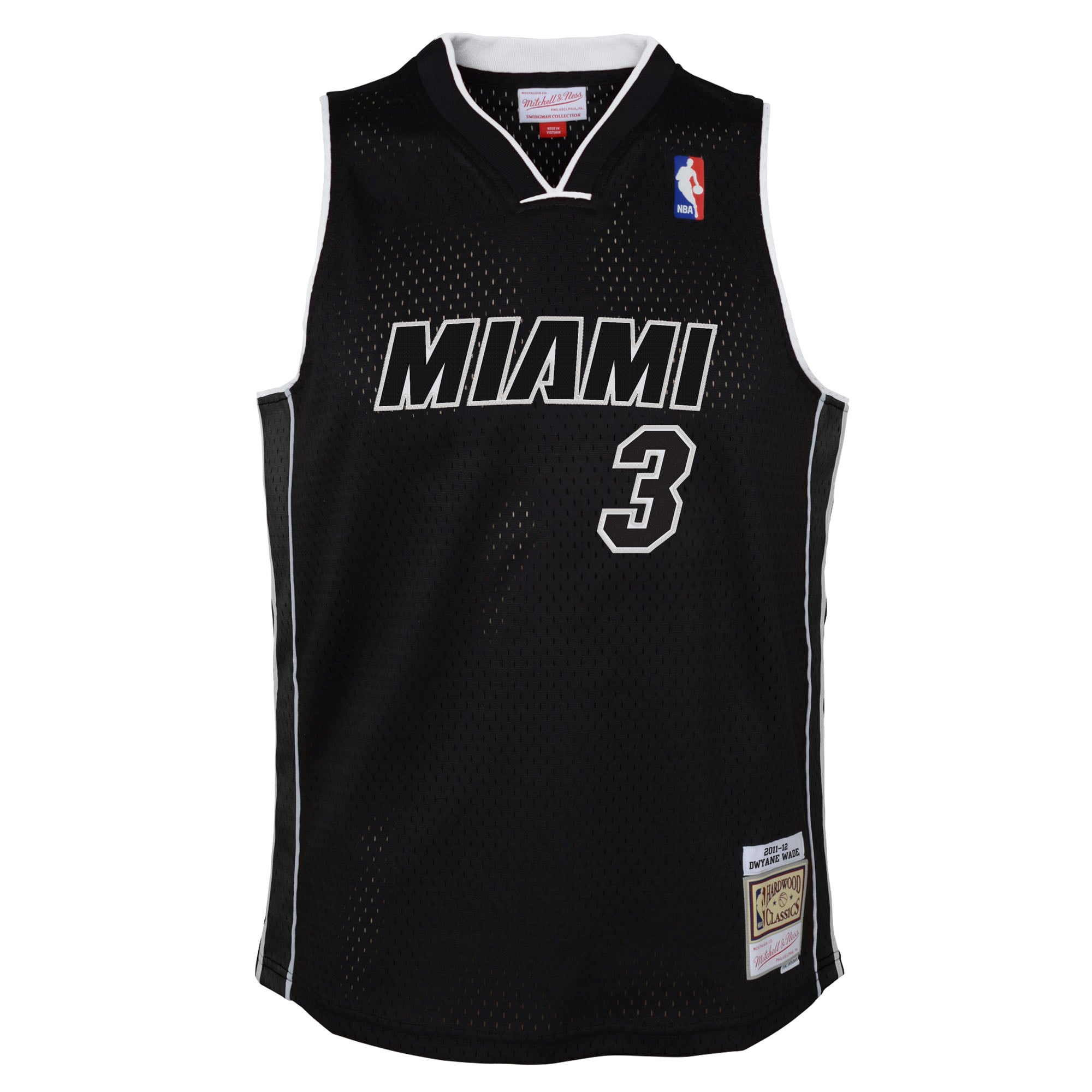 Dwyane Wade Miami Heat Youth 2011/12 Hardwood Classics Swingman Alternate Jersey - Black - Image 3