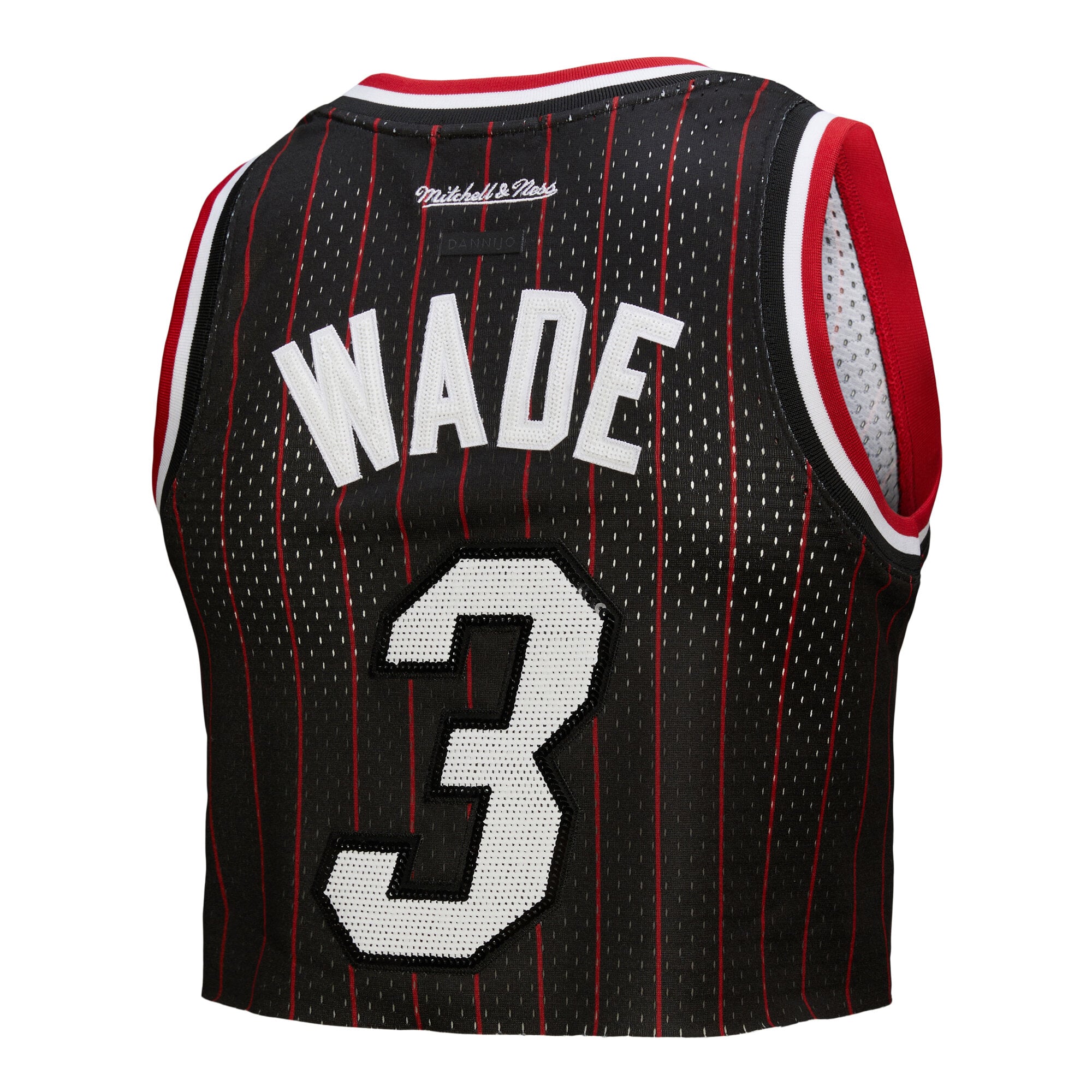 Dwyane Wade Miami Heat x DANNIJO Women's Fashion Cropped Basketball Jersey - Black - Image 4