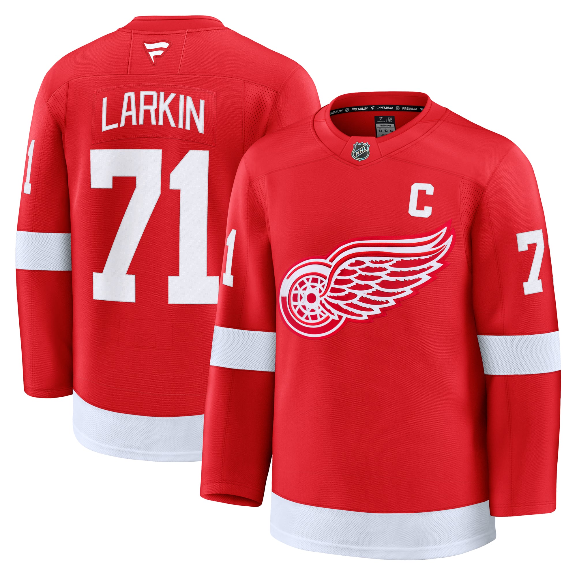 Dylan Larkin Detroit Red Wings Home Premium Jersey - Red - Image 2