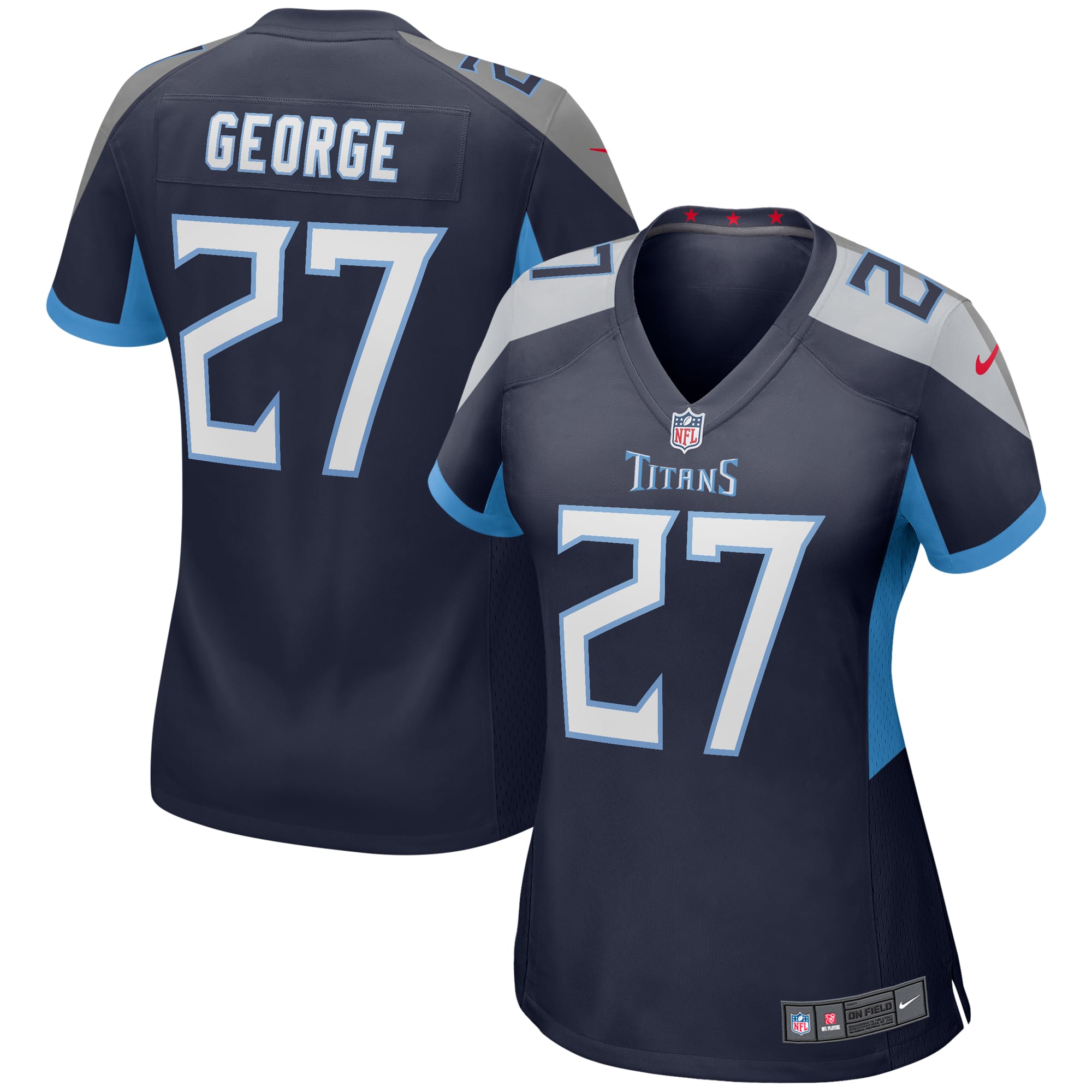 Eddie George Tennessee Titans Women's Game Retired Player Jersey - Navy - Image 2