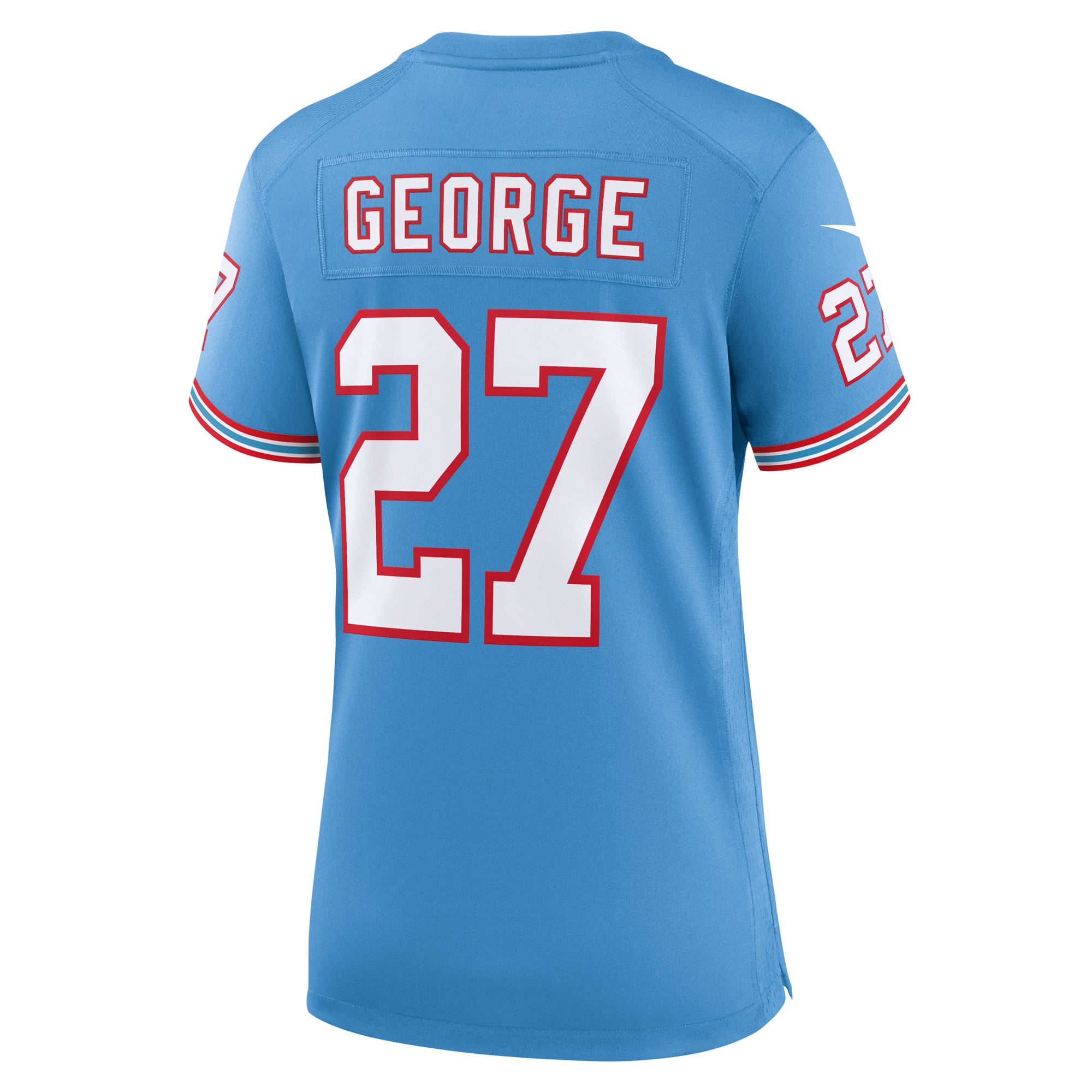 Eddie George Tennessee Titans Women's Oilers Throwback Retired Player Game Jersey - Light Blue - Image 4