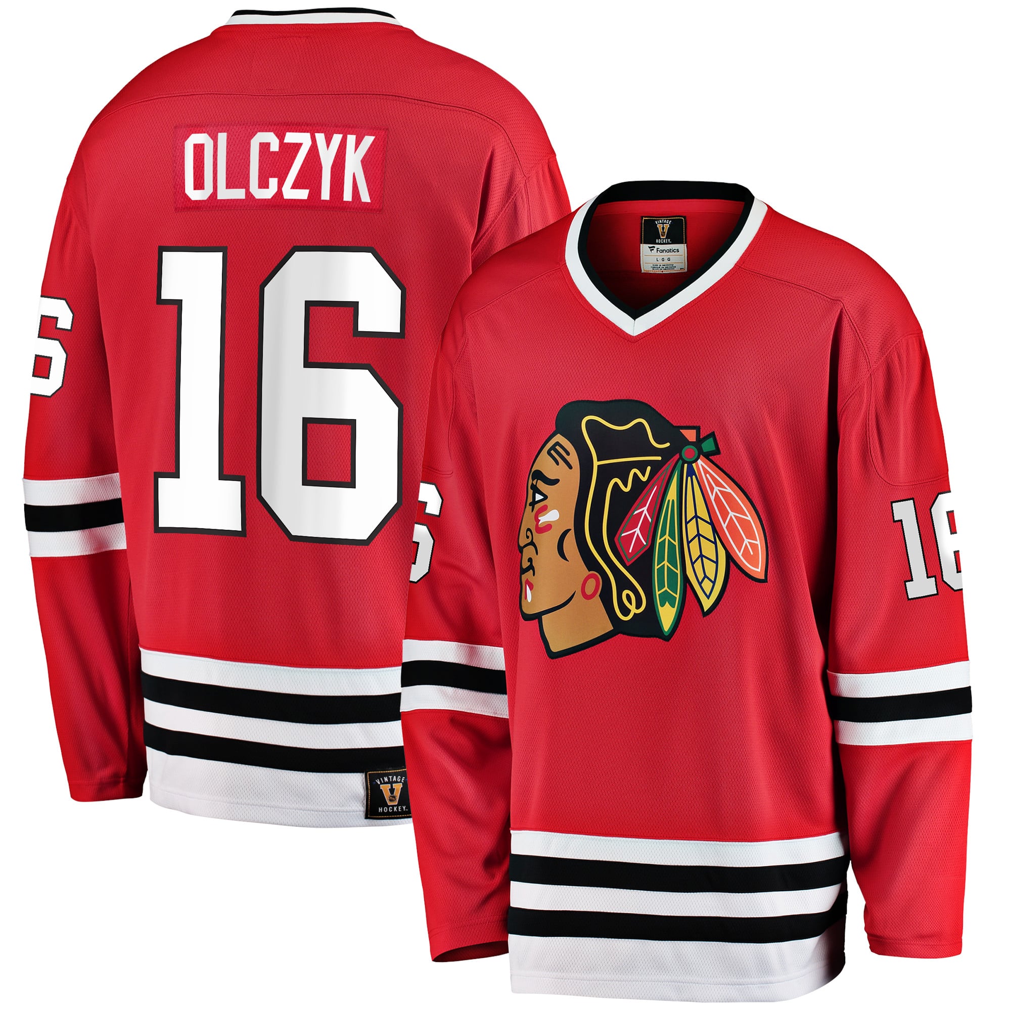 Eddie Olczyk Chicago Blackhawks Premier Breakaway Retired Player Jersey - Red - Image 2