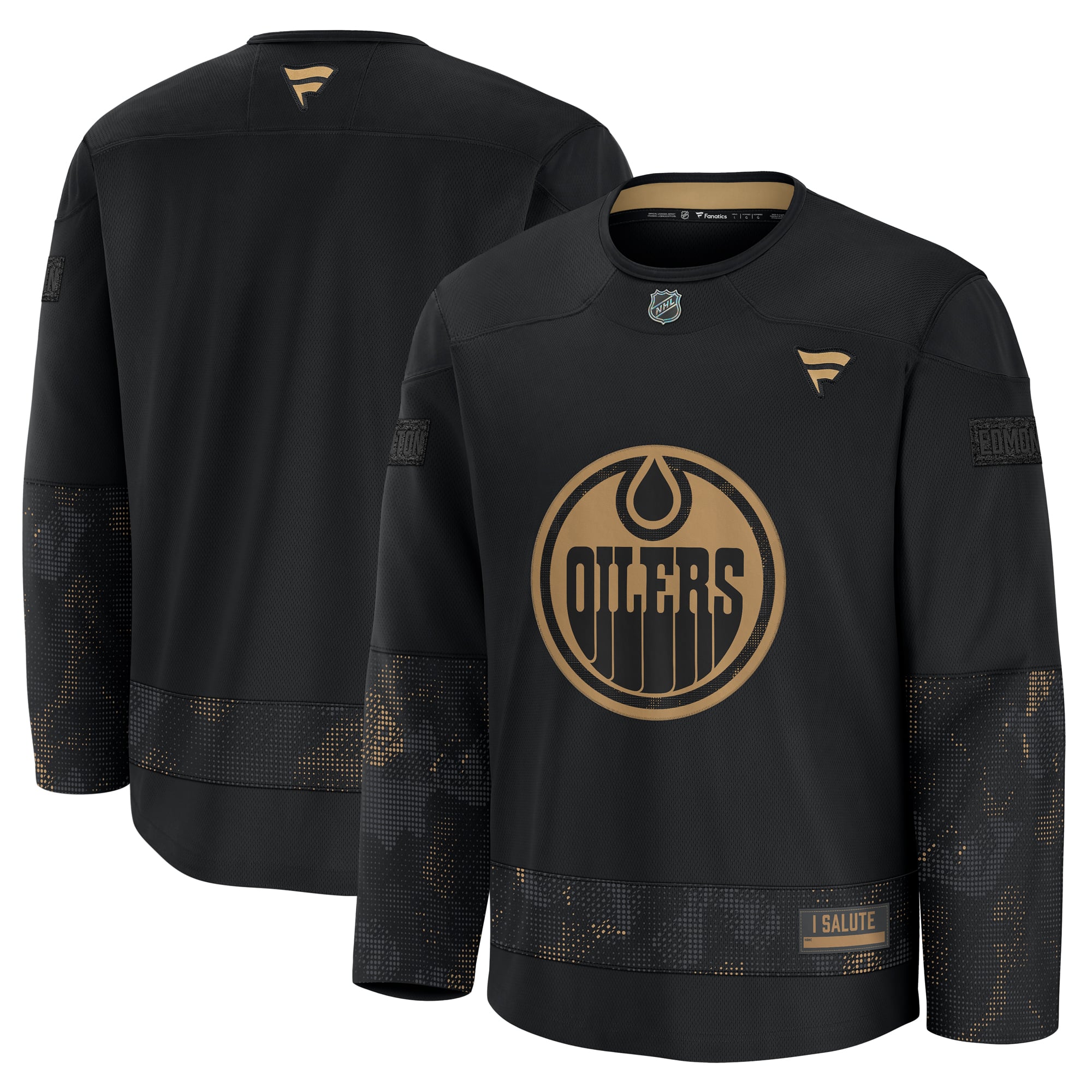 Edmonton Oilers 2024 Military Appreciation Practice Jersey - Black