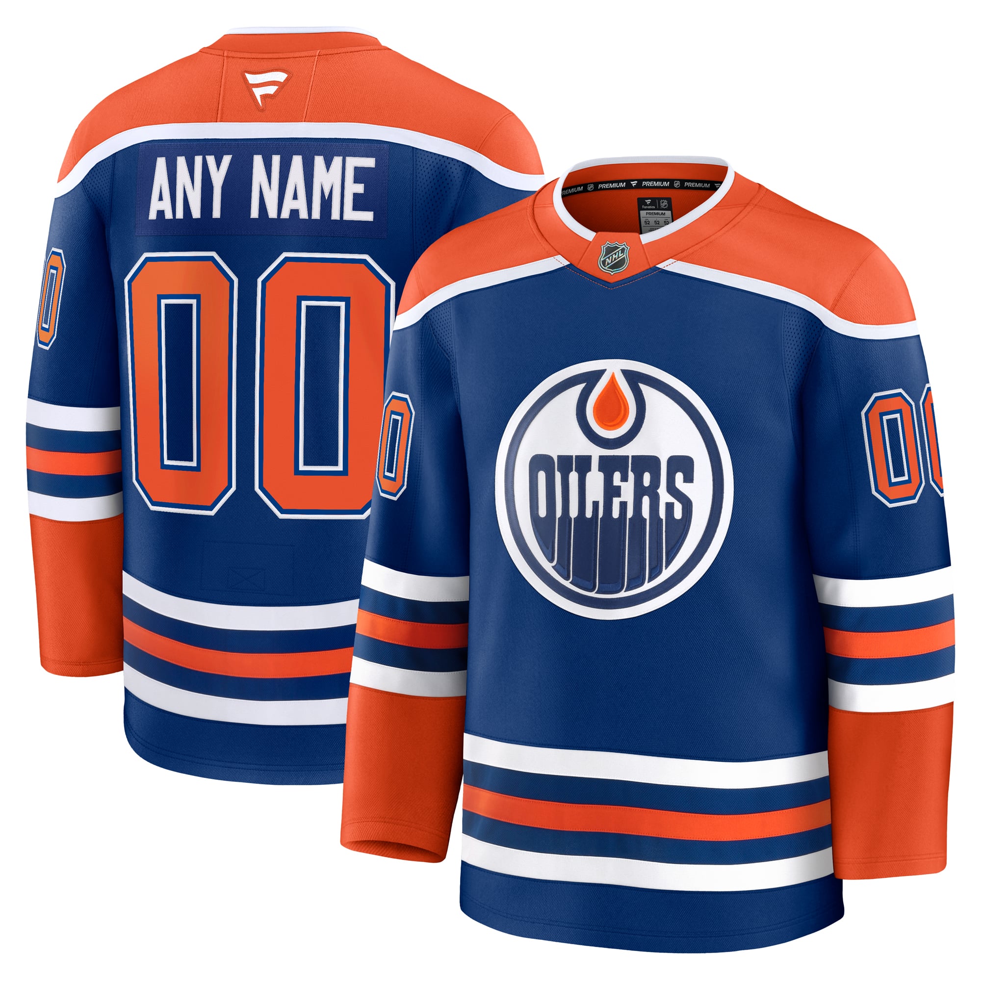 Edmonton Oilers Away Premium Custom Jersey - Royal - Image 2
