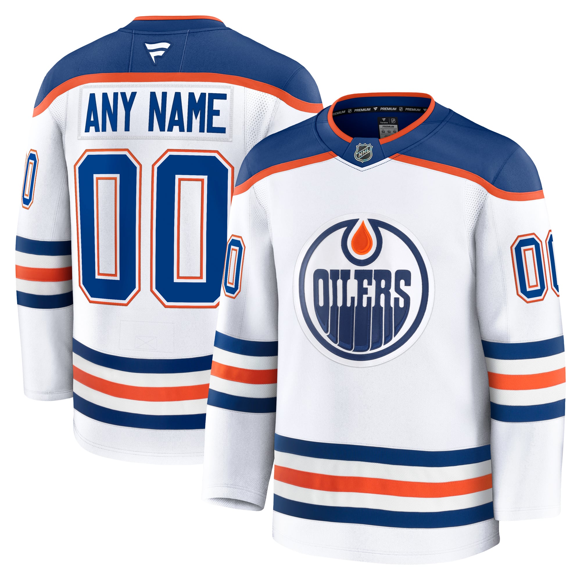 Edmonton Oilers Away Premium Custom Jersey - White